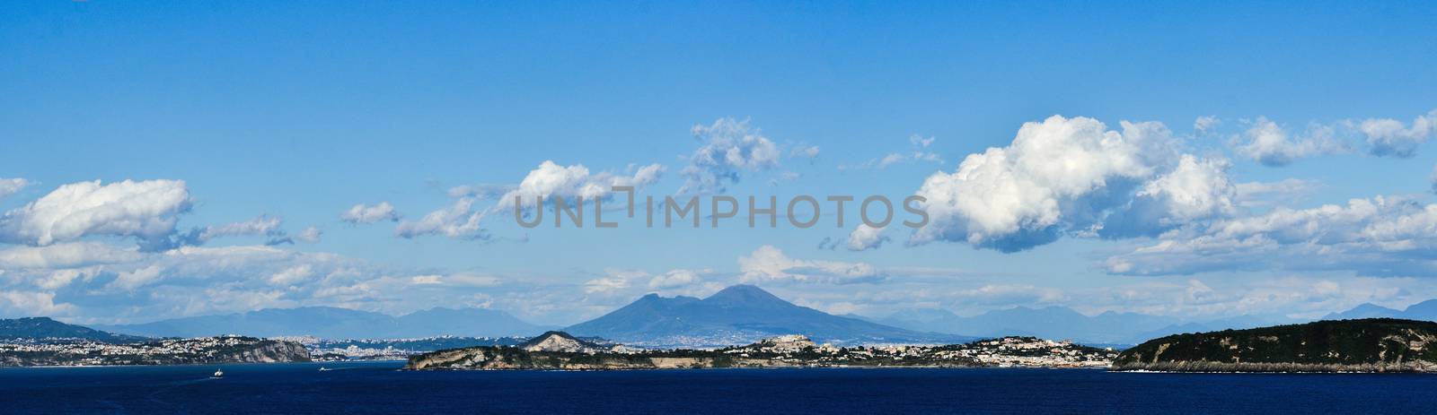 Beautiful Gulf of Naples, panoramic view