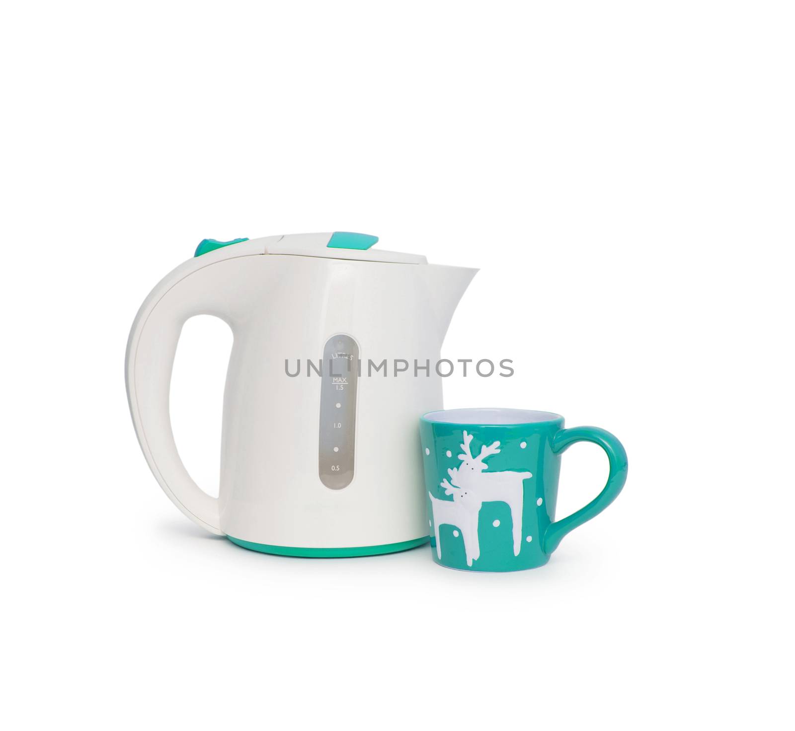 Electric kettle isolated on white background