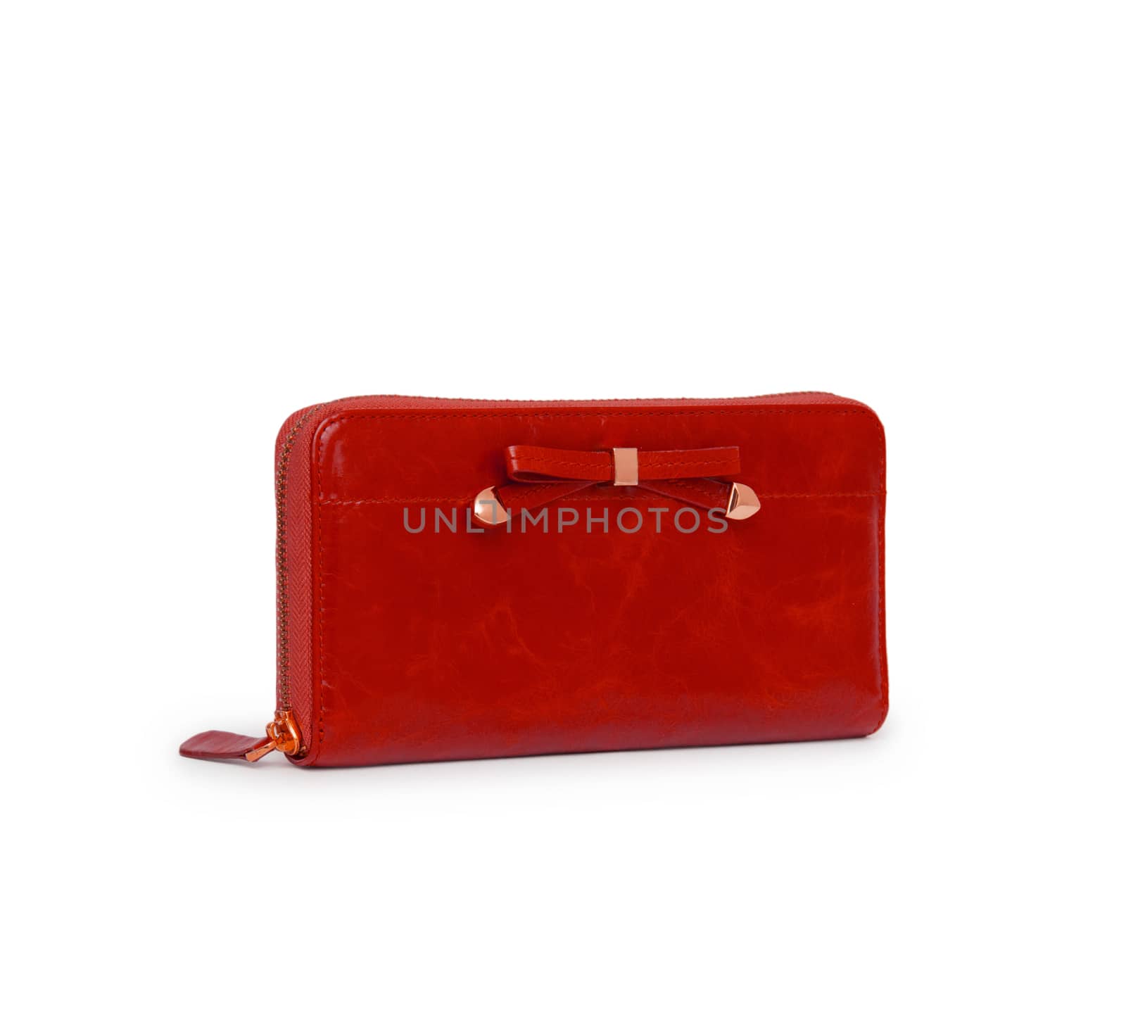 Woman purse (wallet) isolated on the white background