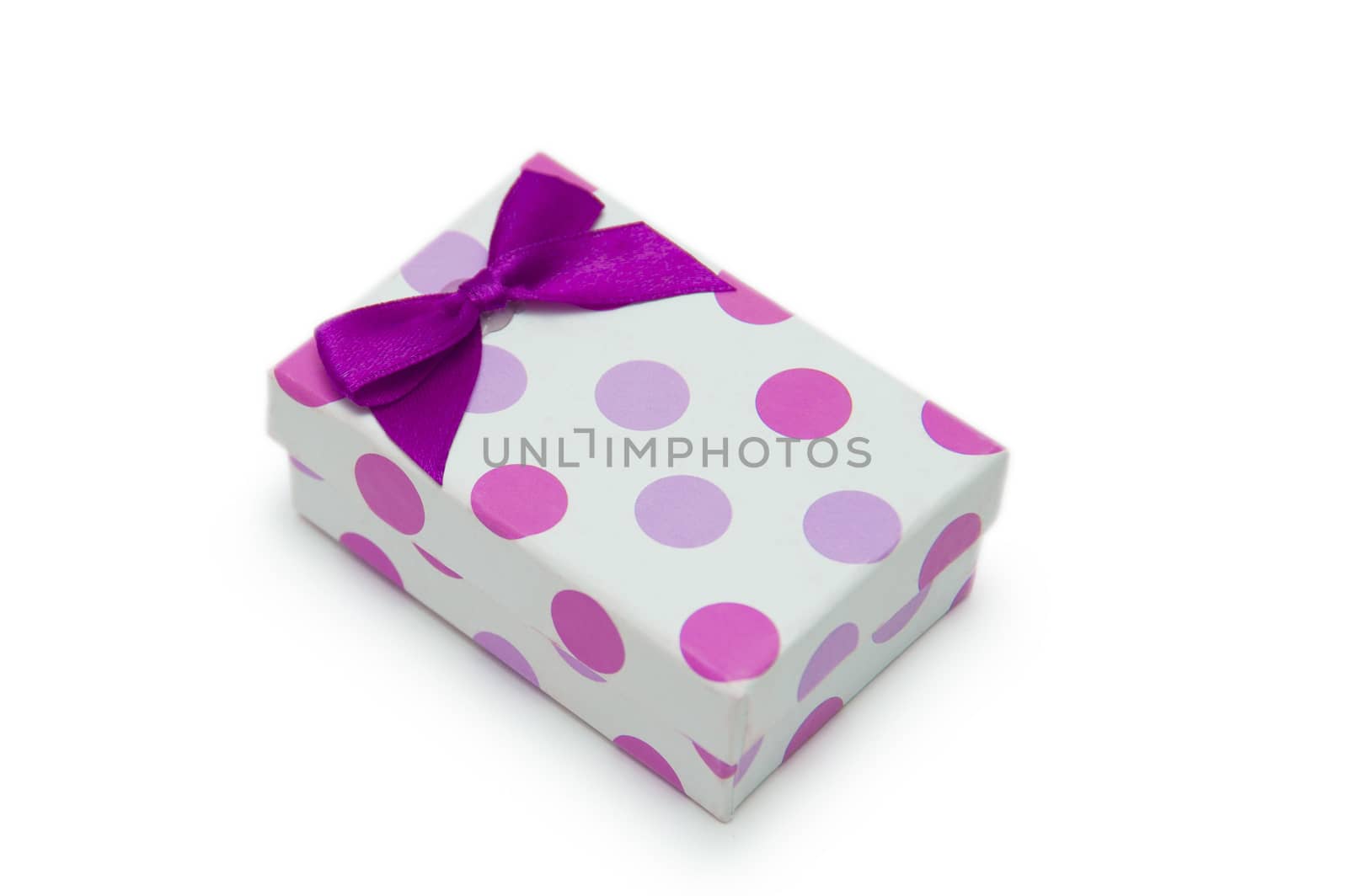 Single gift box on white background. by cocoo