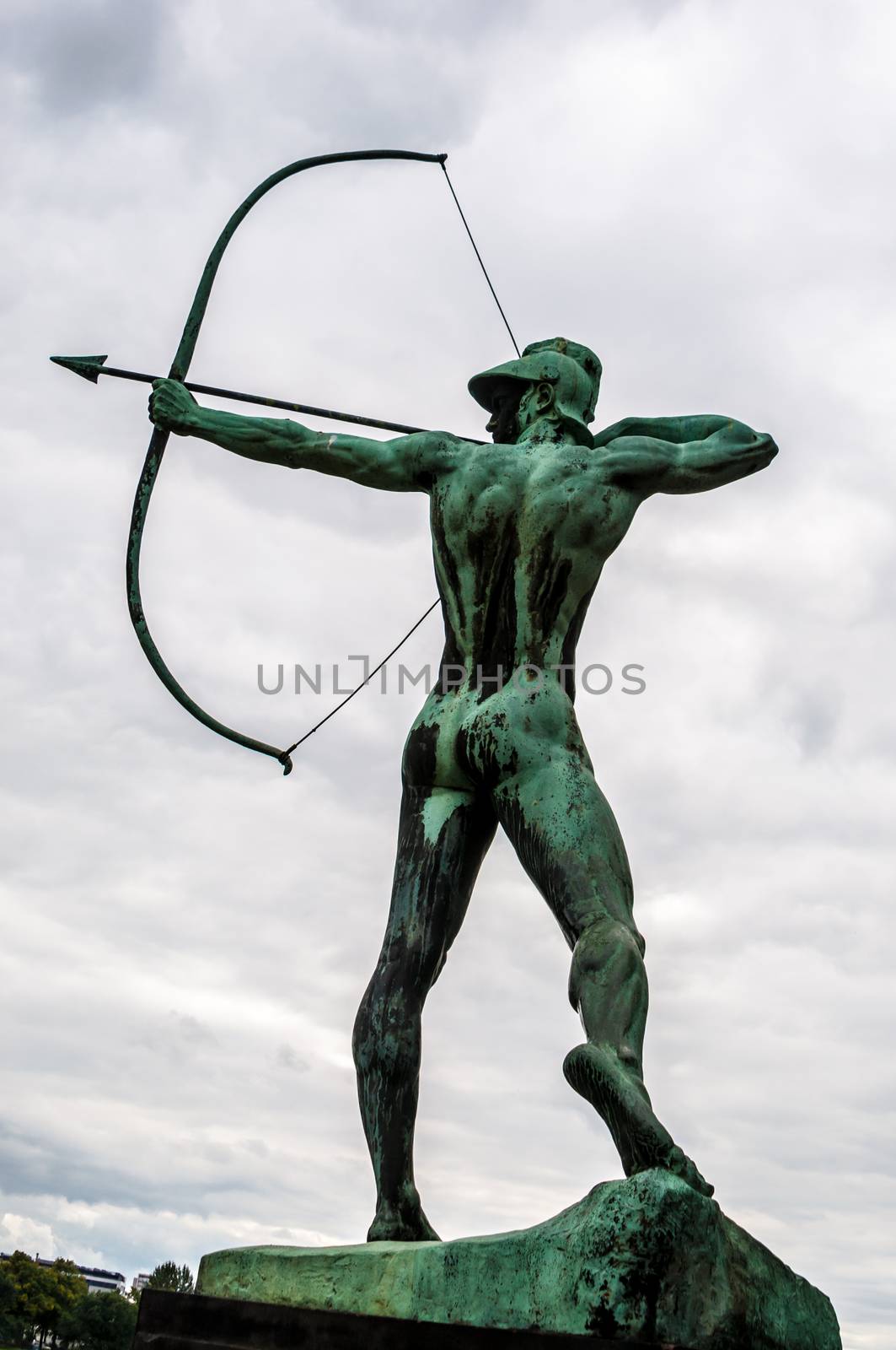 famous monument of the archer in Dresden