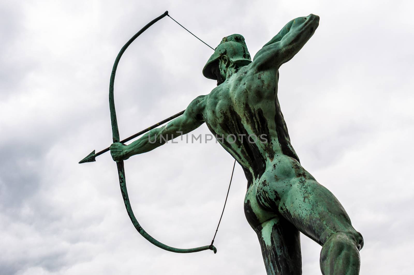 famous monument of the archer in Dresden