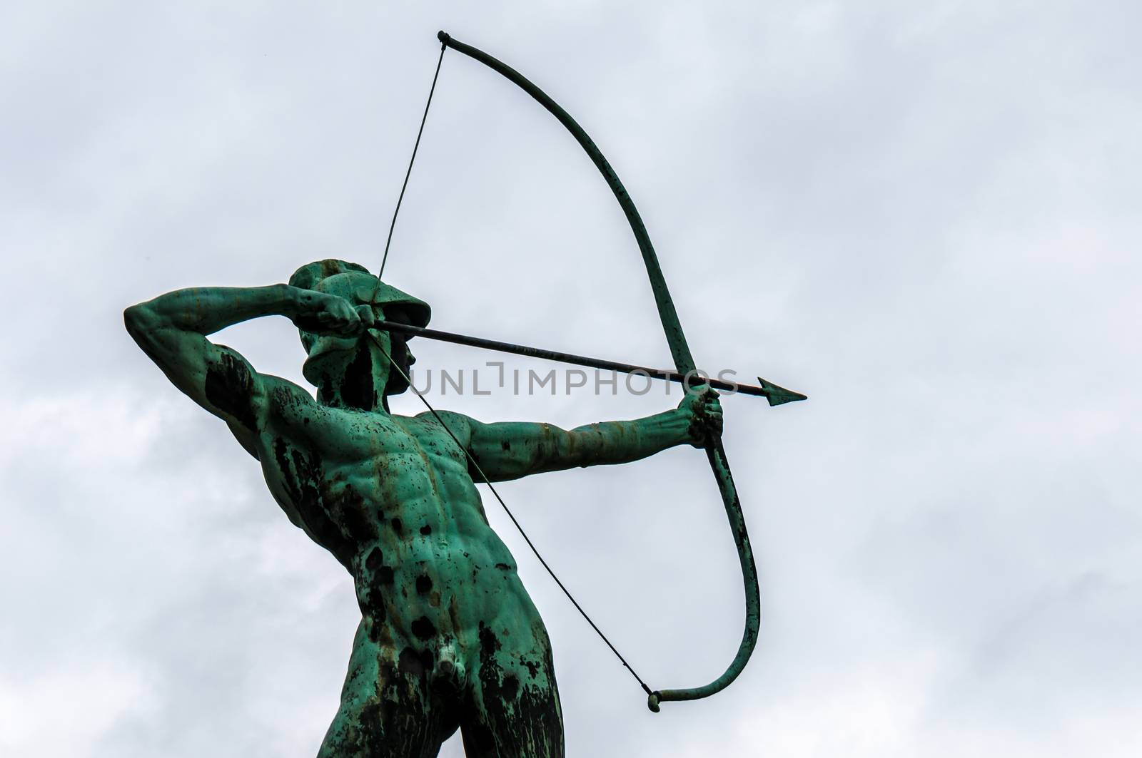 famous monument of the archer in Dresden