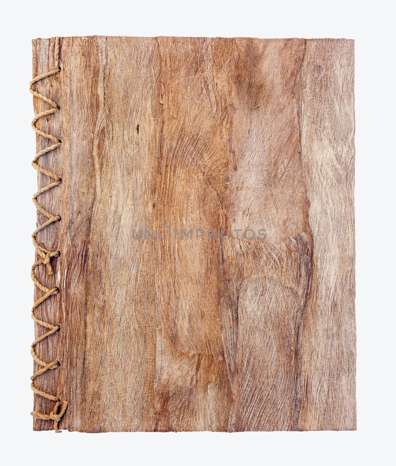 Old brown mulberry paper book isolated by nopparats
