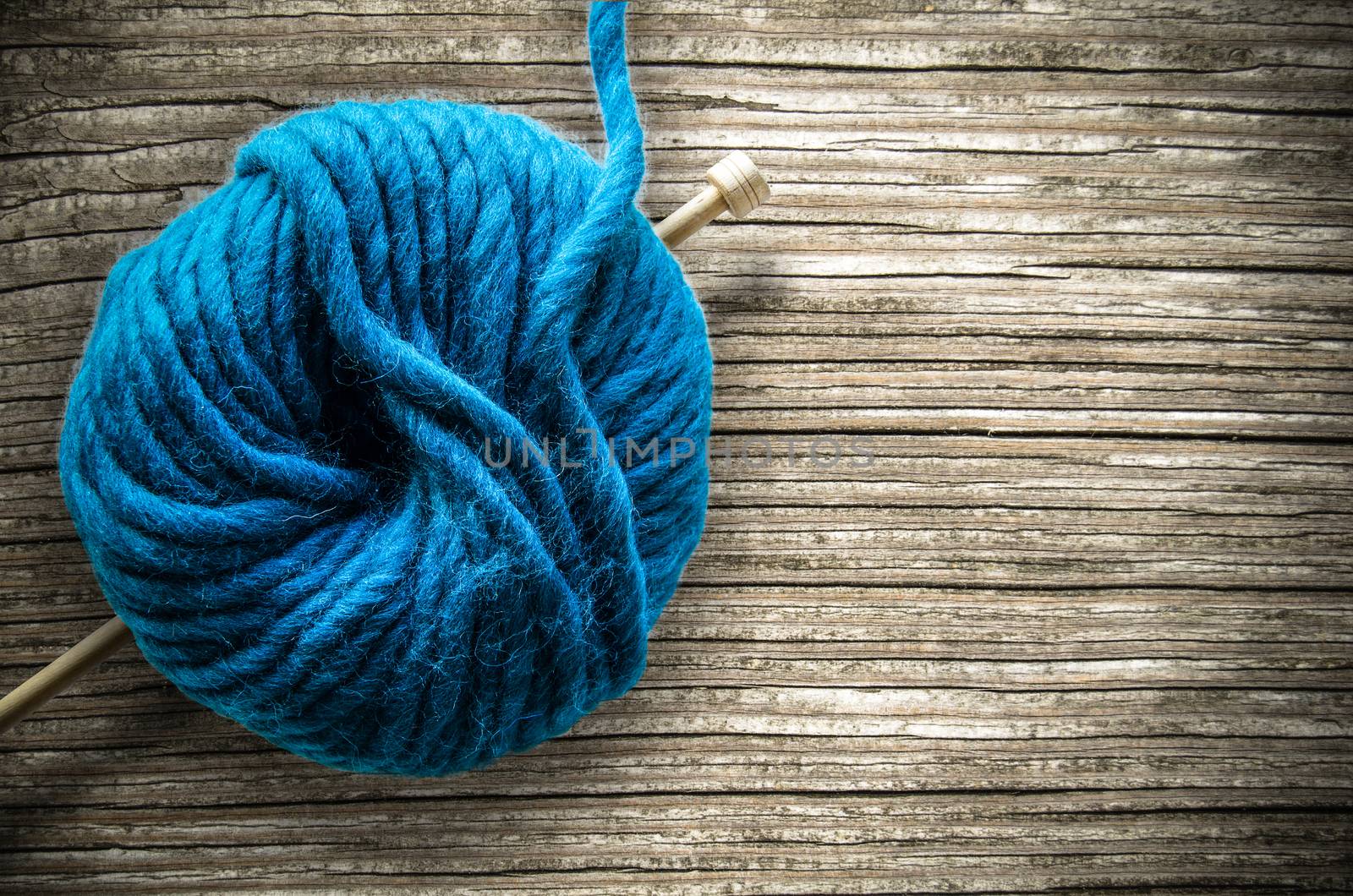 Retro Wool And Knitting Needle by mrdoomits