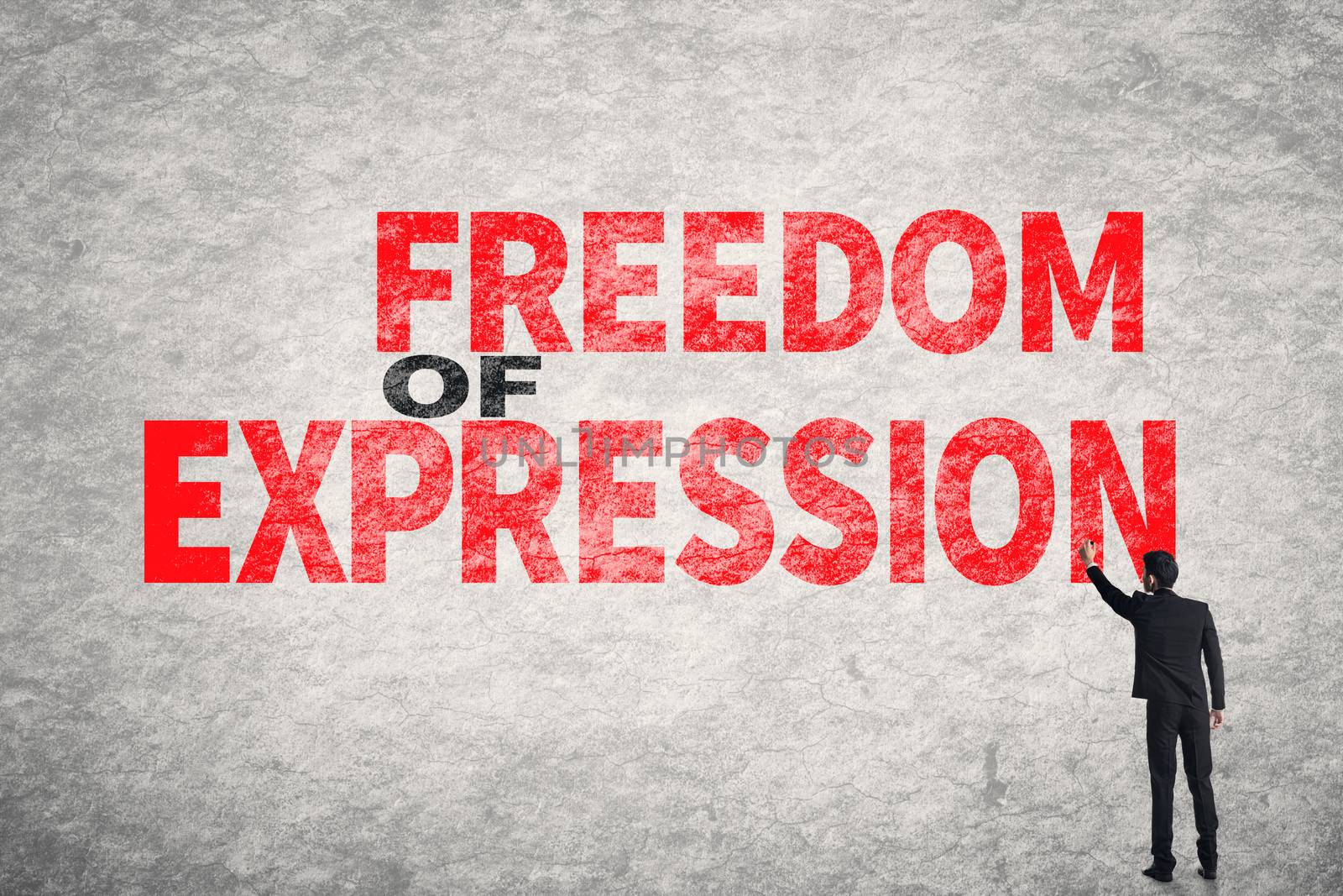 text on wall, Freedom of Expression by elwynn