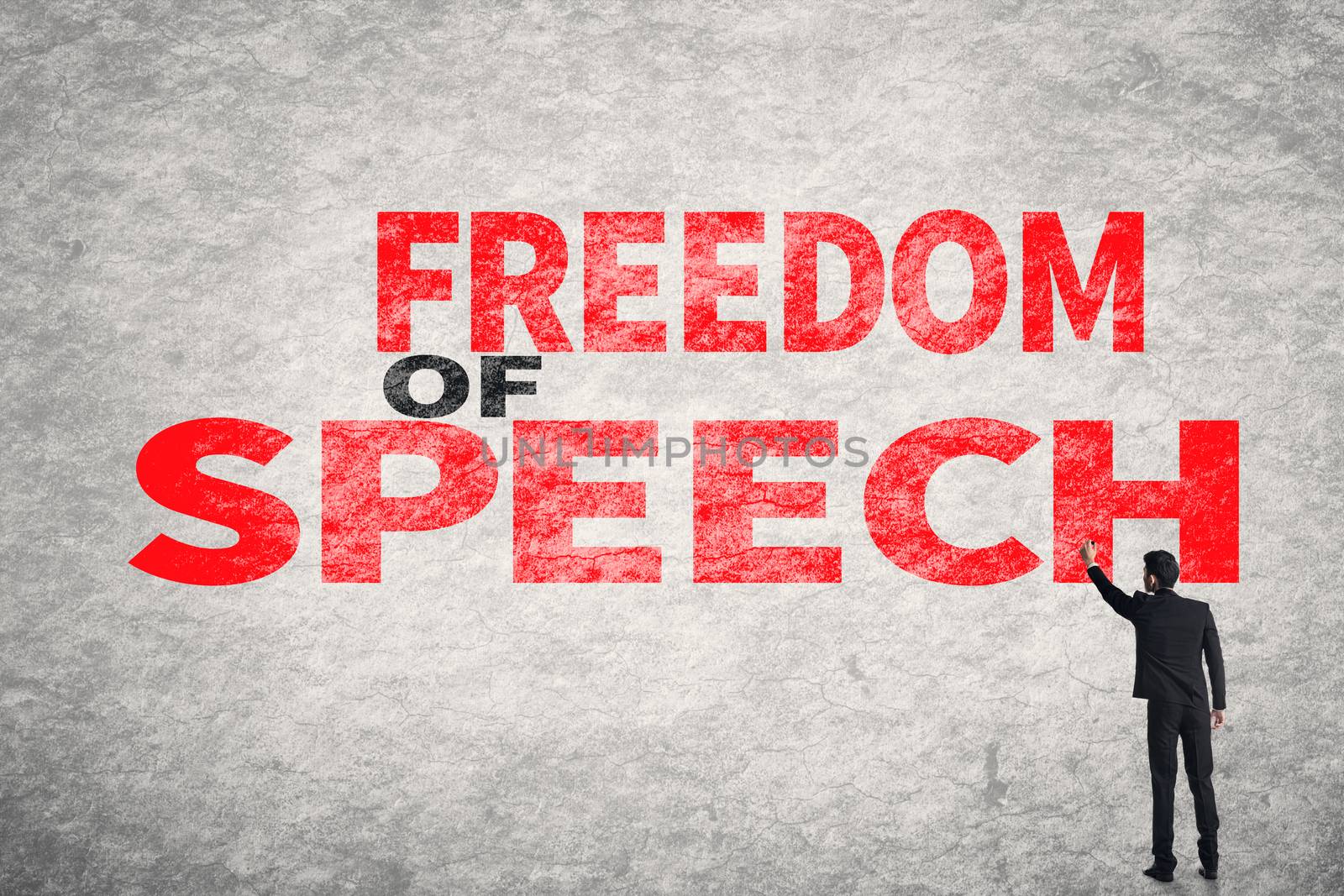 text on wall, Freedom of Speech by elwynn