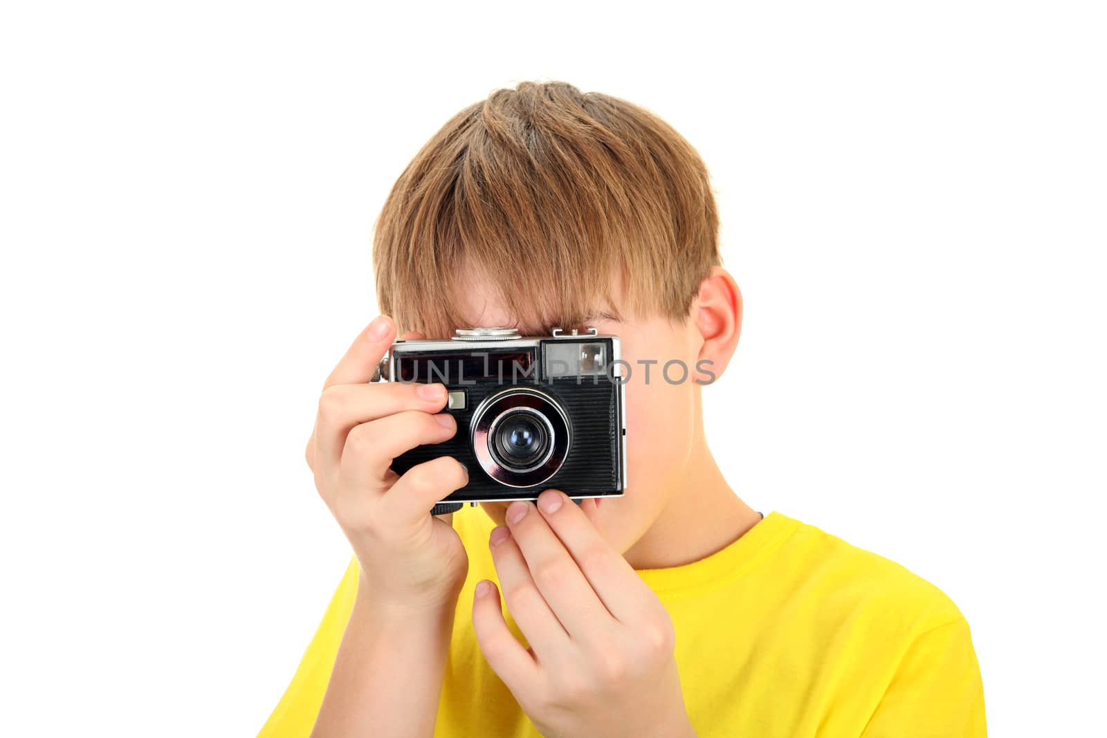 Kid with Photocamera by sabphoto