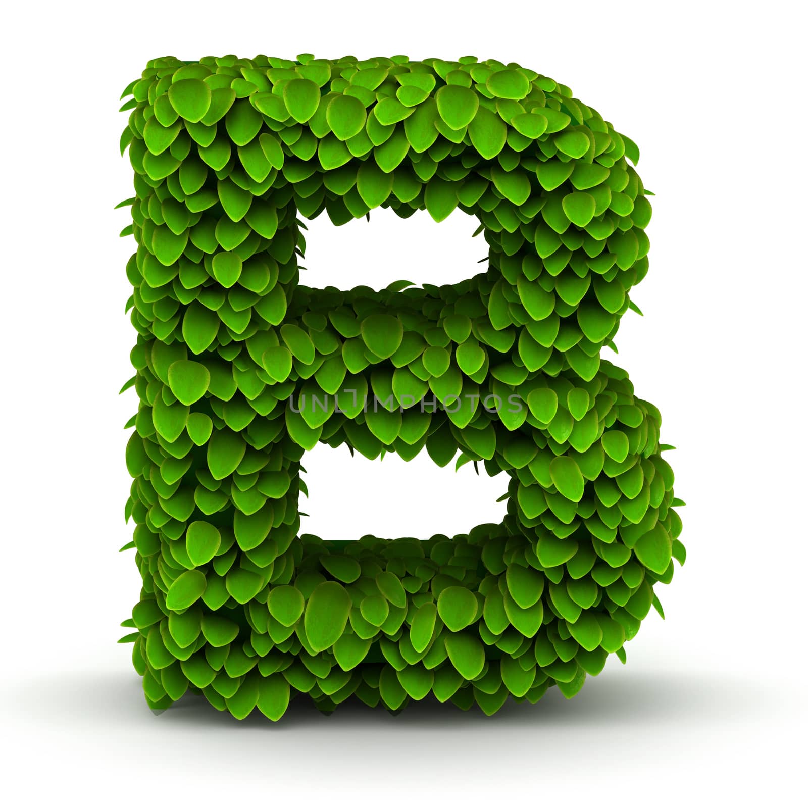 Leaves font letter B by iunewind