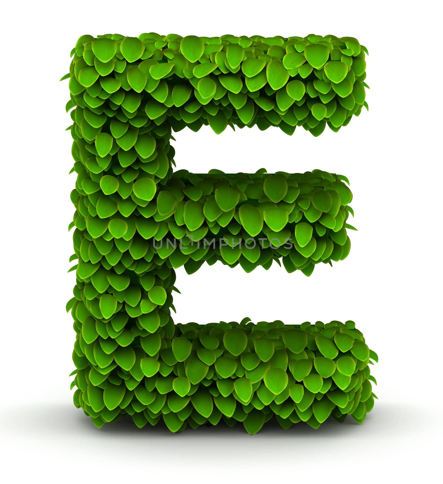 Leaves font letter E by iunewind