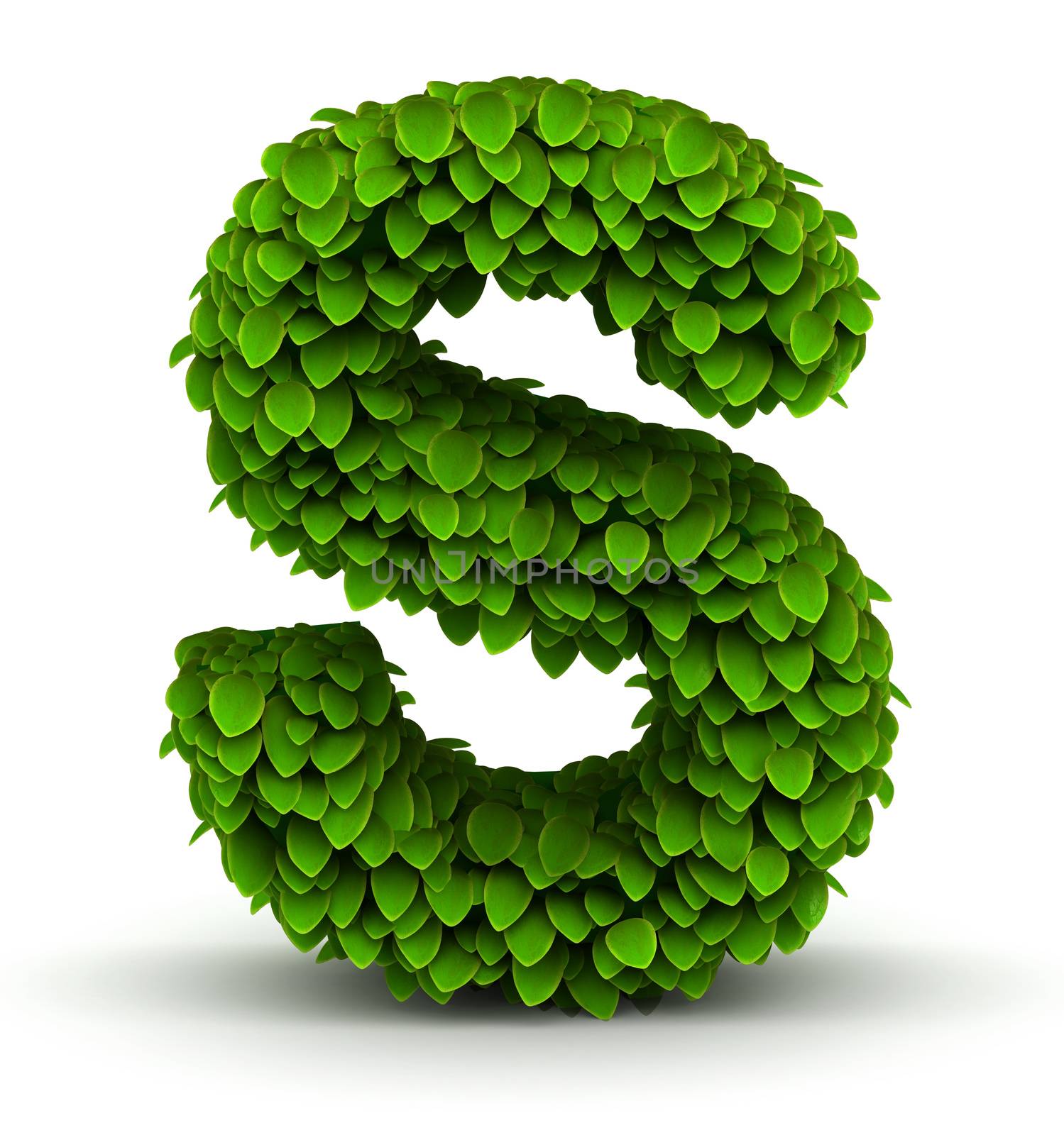 Leaves font letter S by iunewind