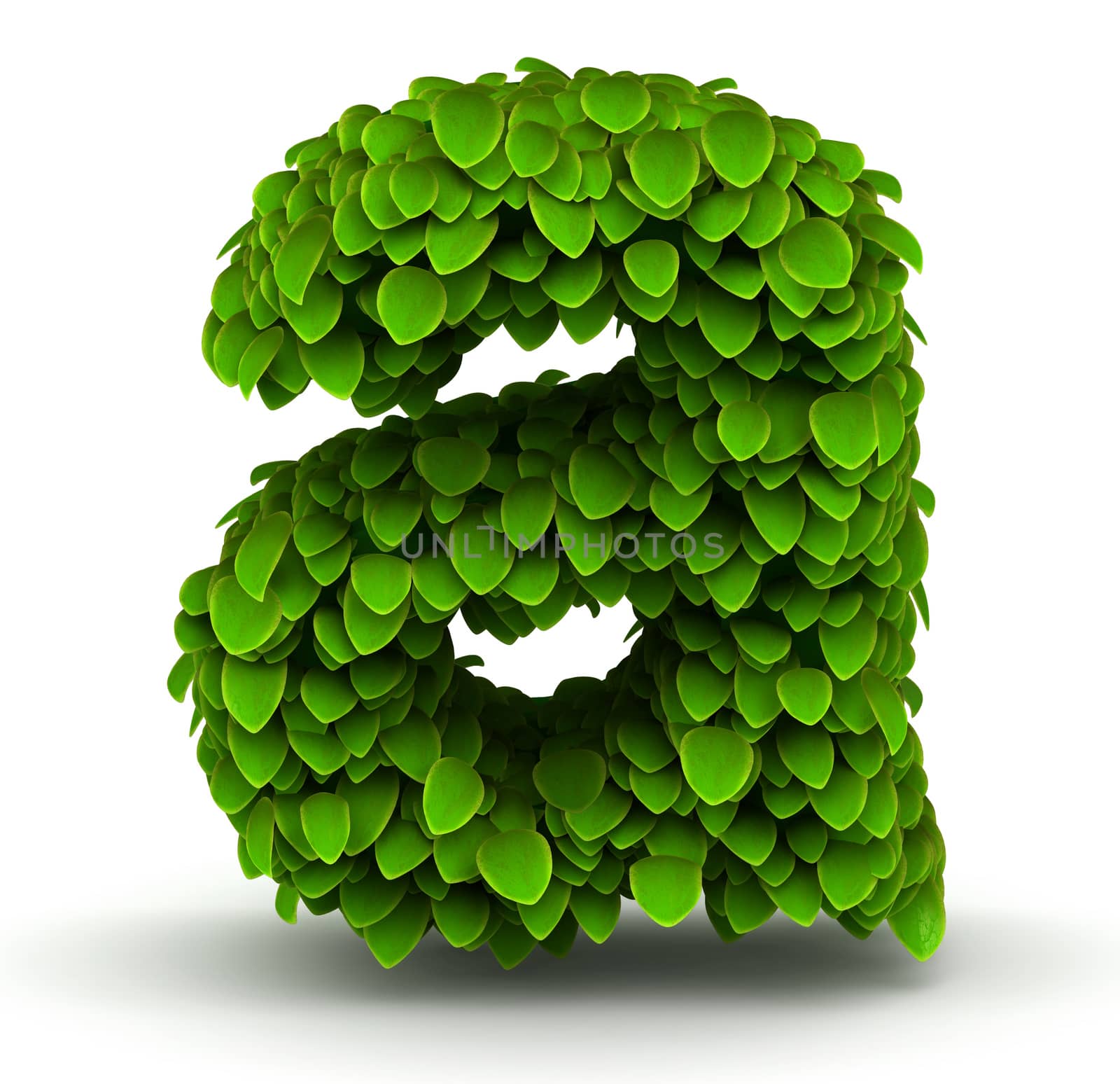 Leaves alphabet font letter a small caps lowercase