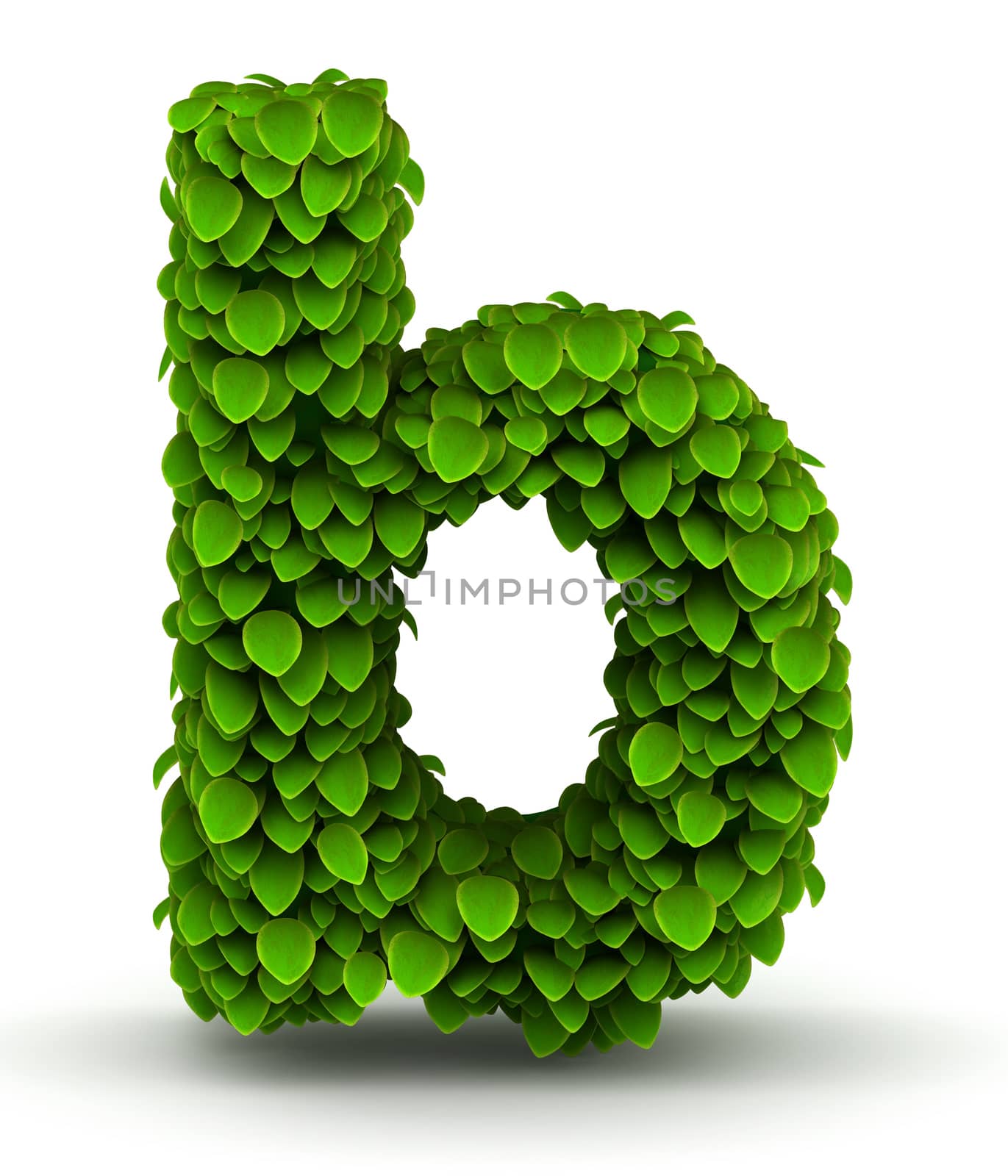 Leaves font letter b lowercase by iunewind
