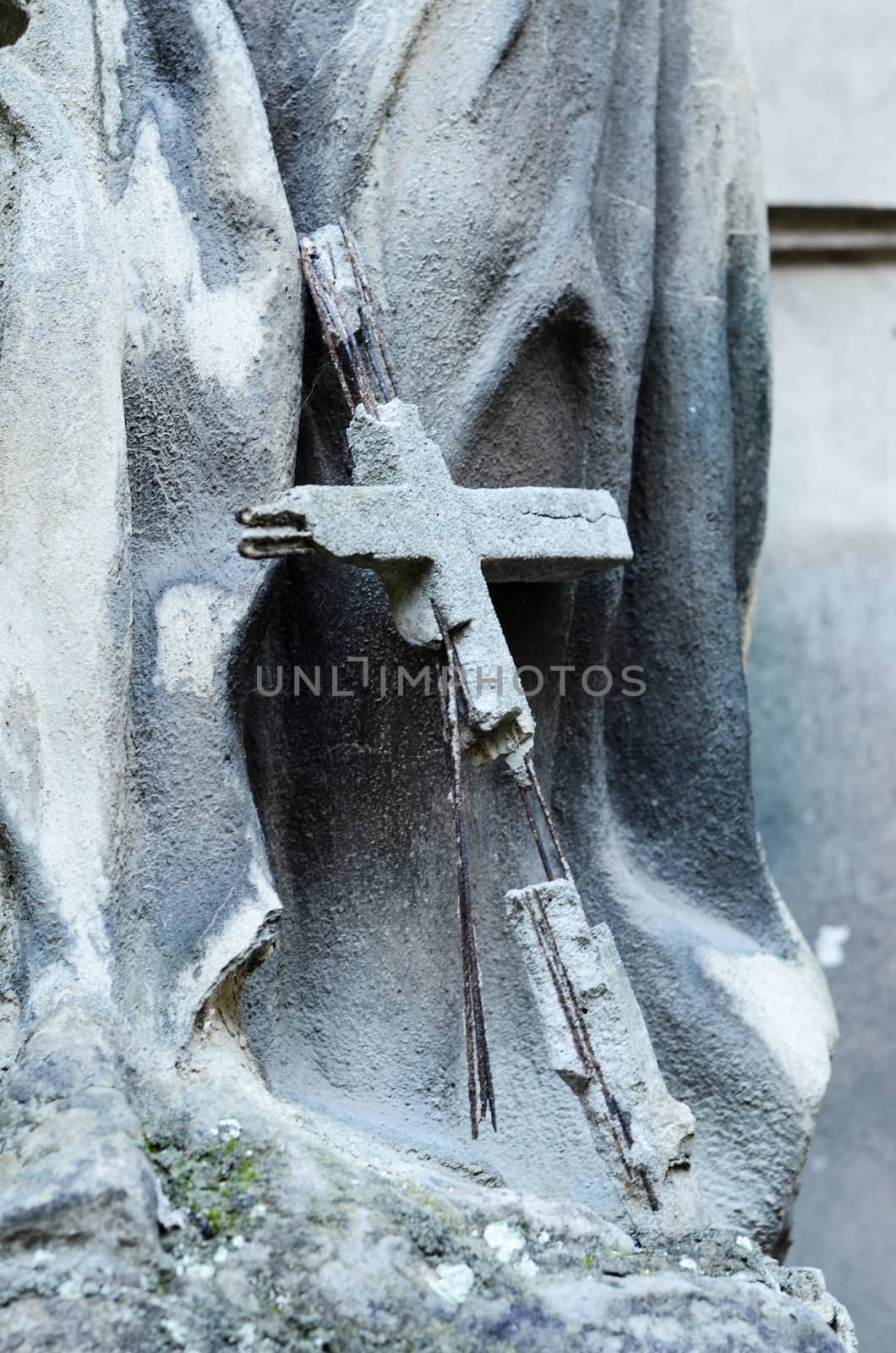 destroyed cross