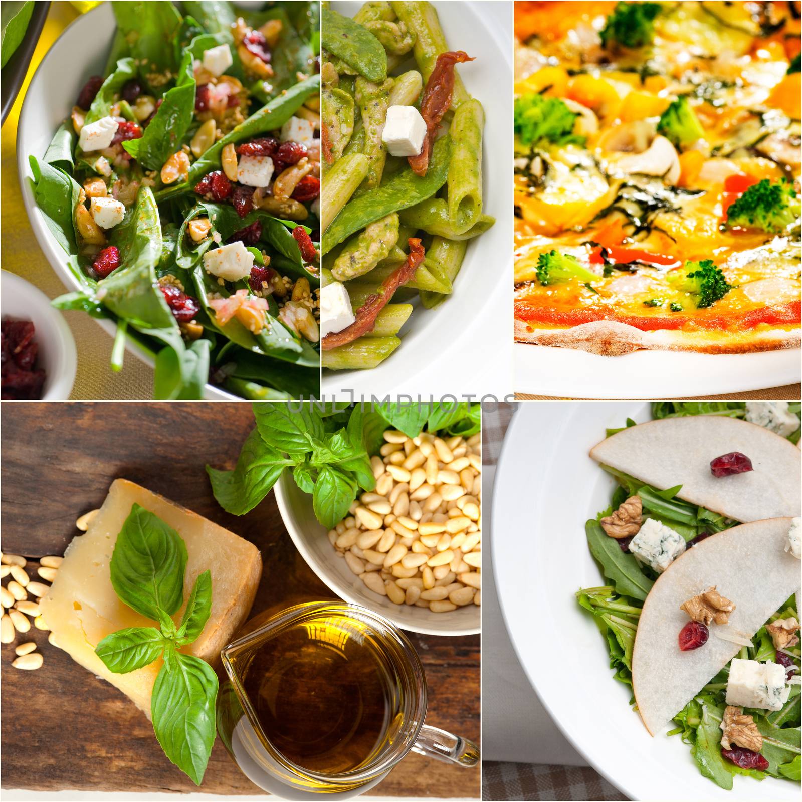 healthy and tasty Italian food collage by keko64