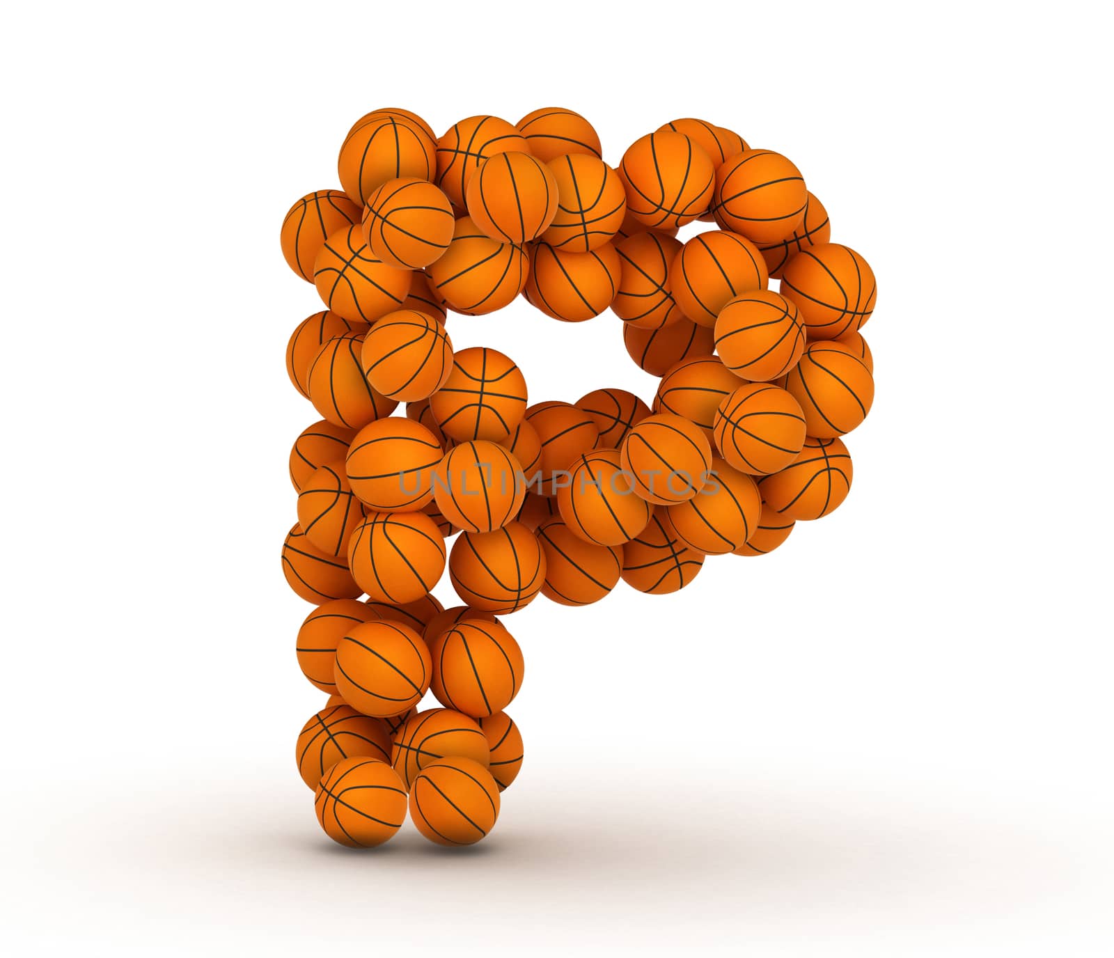 Letter P, basketball alphabet by iunewind