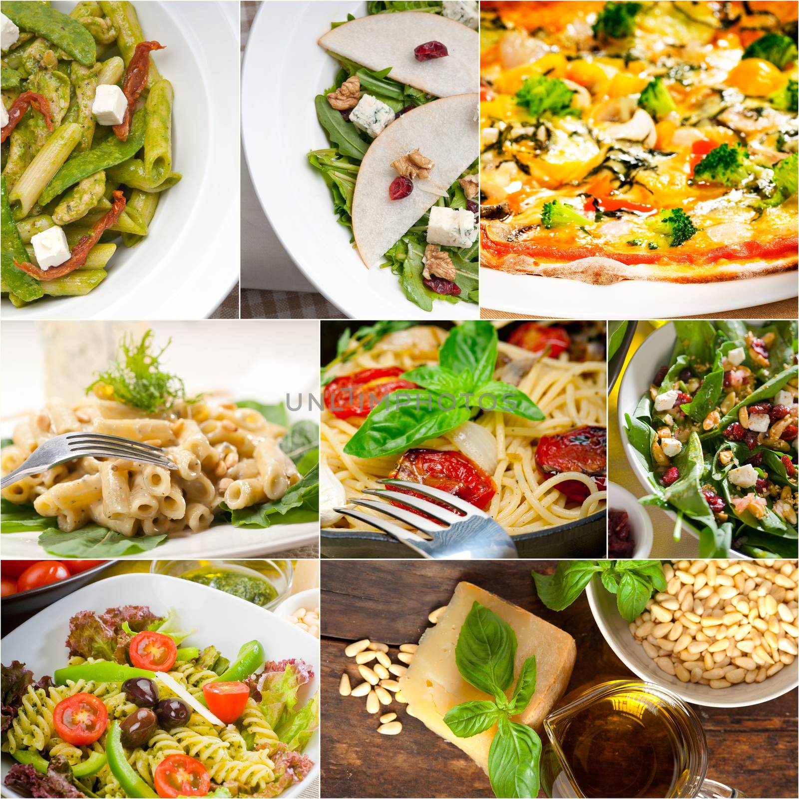 healthy and tasty Italian food collage by keko64