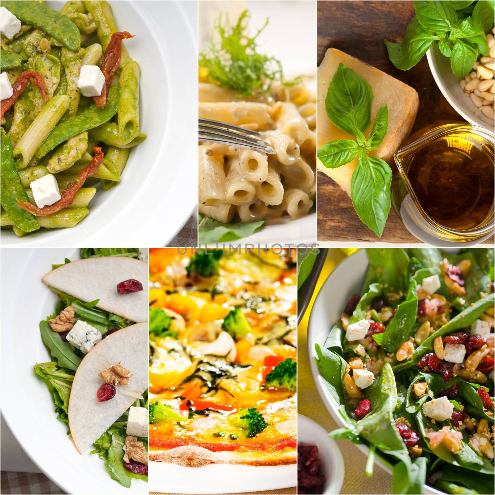 healthy and tasty Italian food collage by keko64