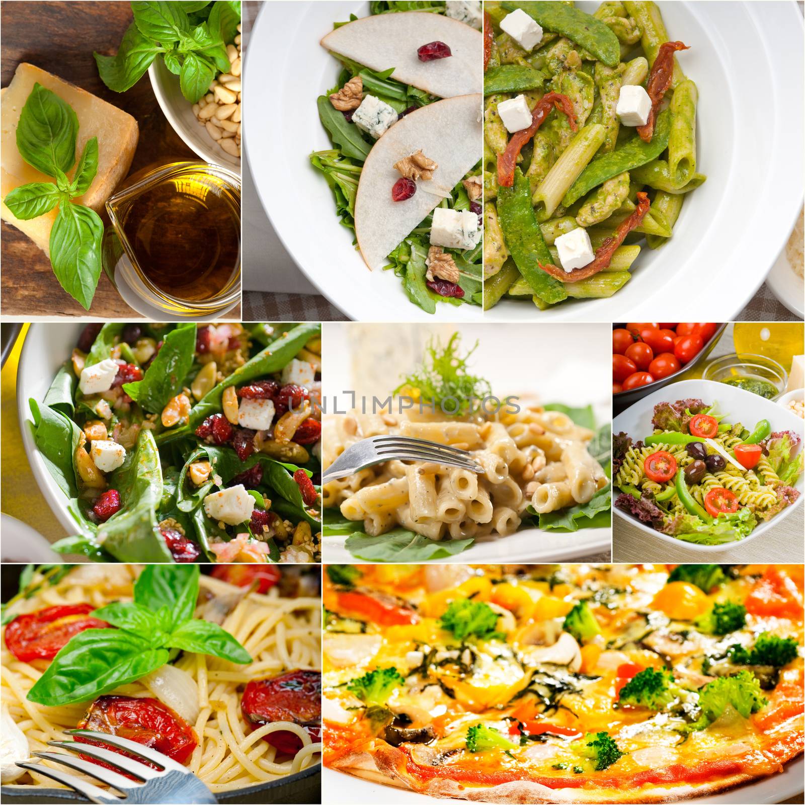 healthy and tasty Italian food collage by keko64