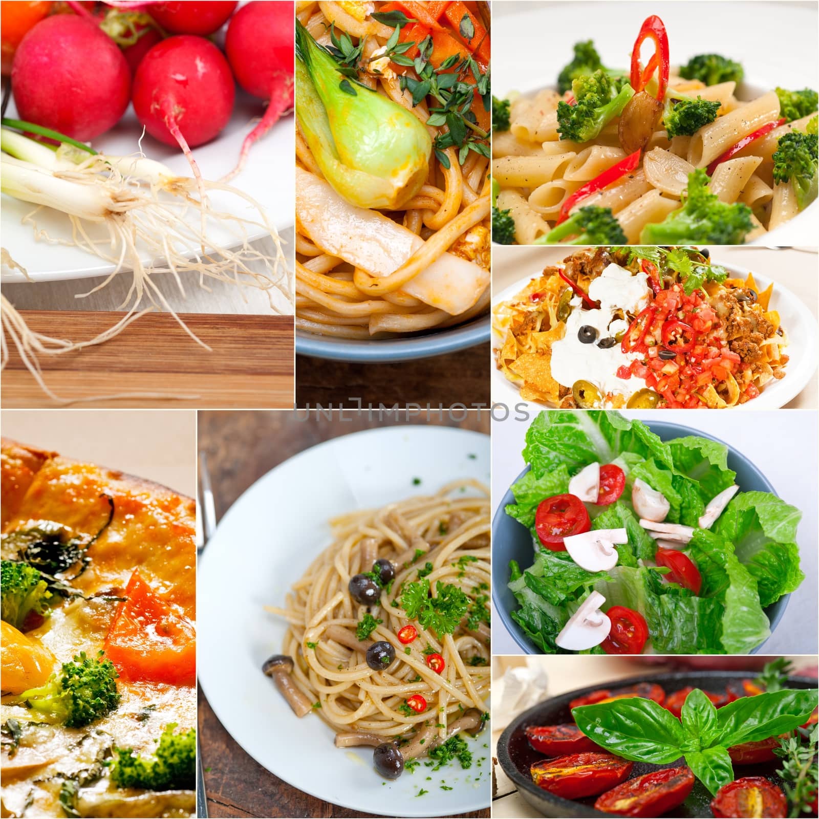 healthy Vegetarian vegan food collage by keko64