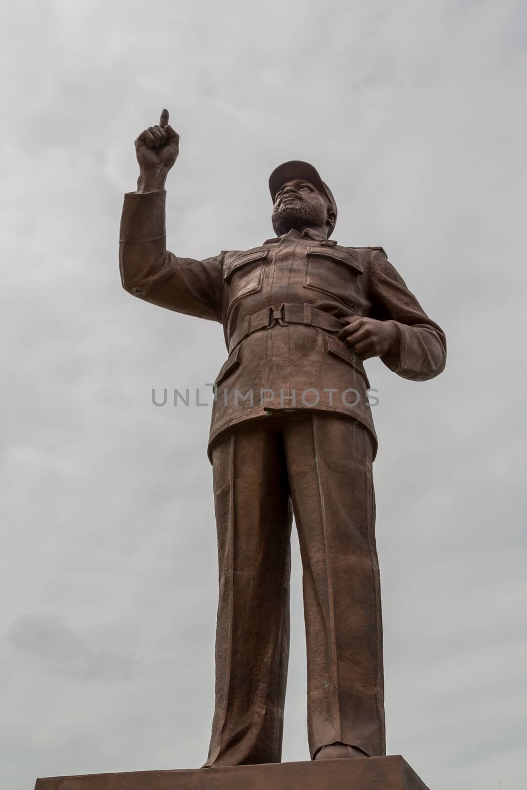 A giant statue of Samora Moisés Machel at the Independence Square in Downtown Maputo, Mozambique