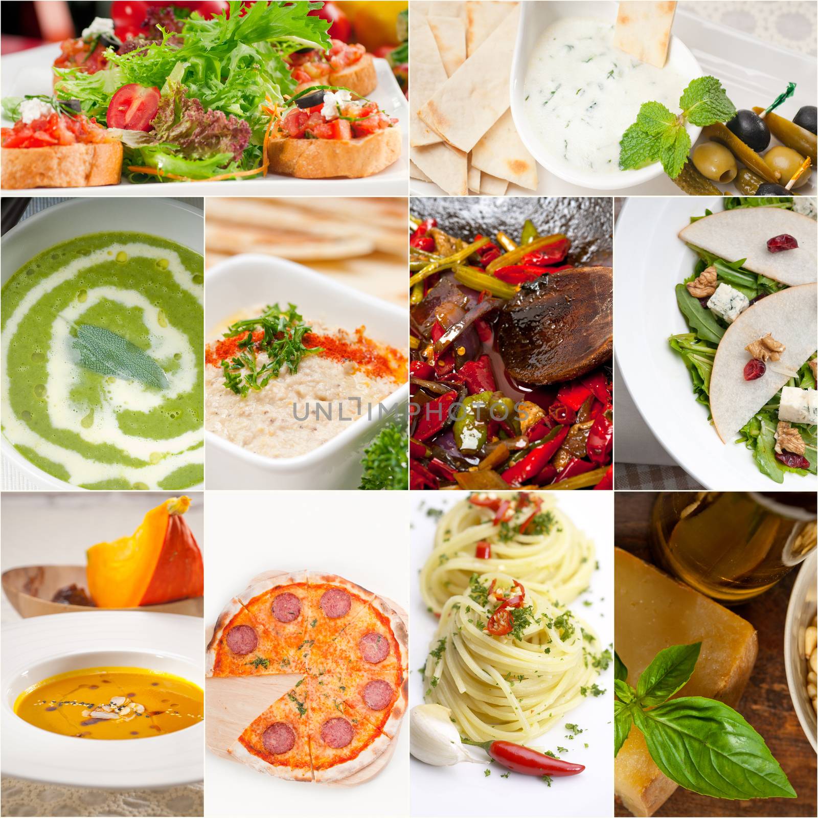 healthy and tasty Italian food collage by keko64