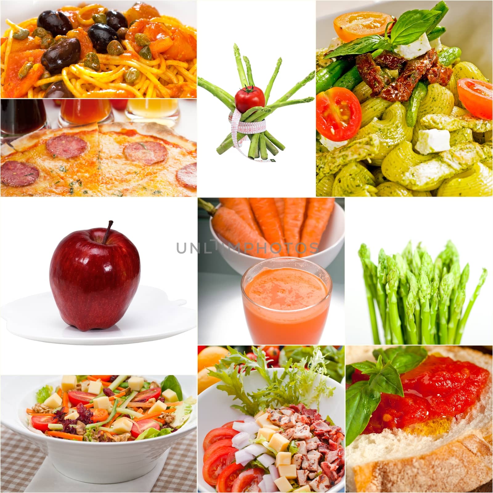 healthy Vegetarian vegan food collage by keko64