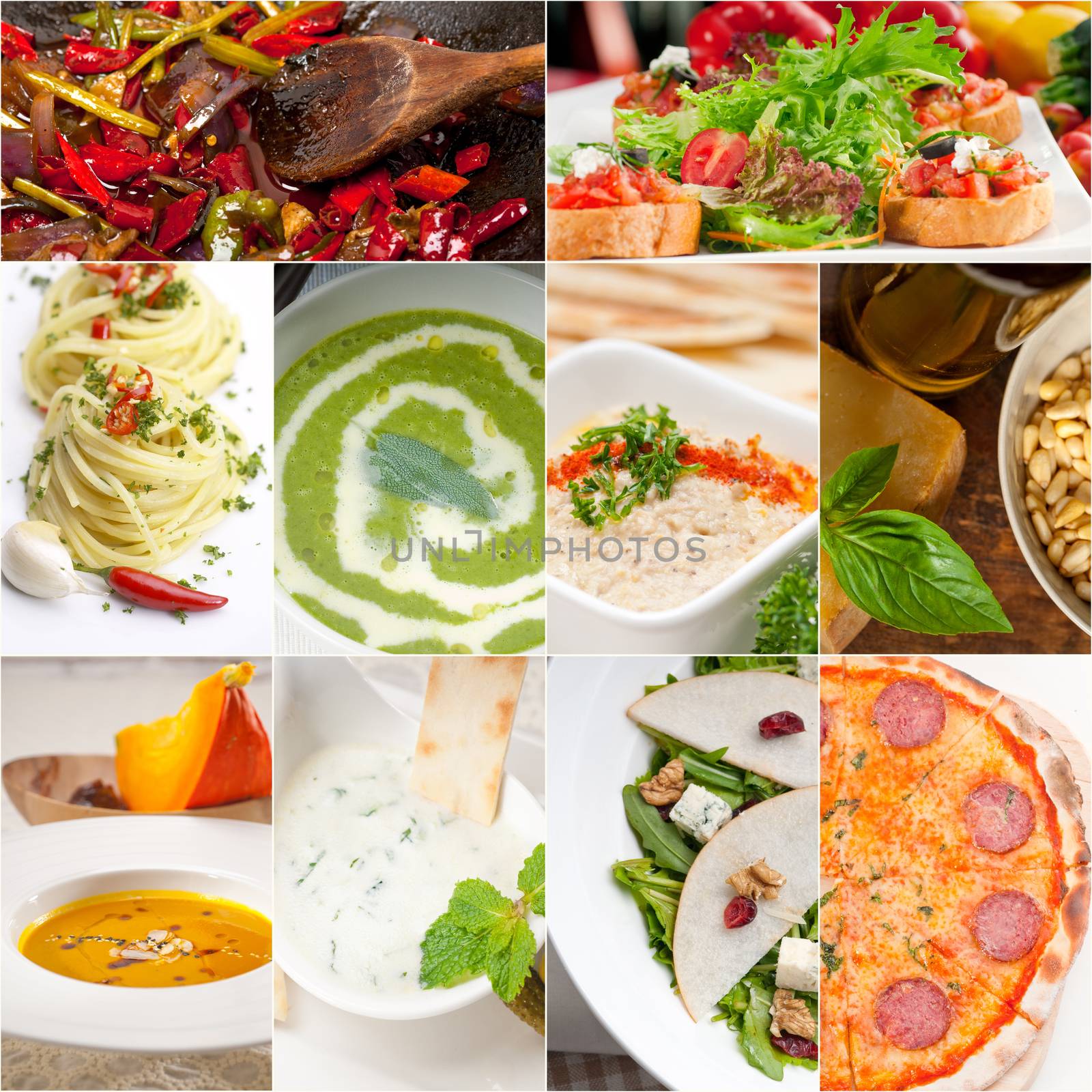 healthy and tasty Italian food collage by keko64