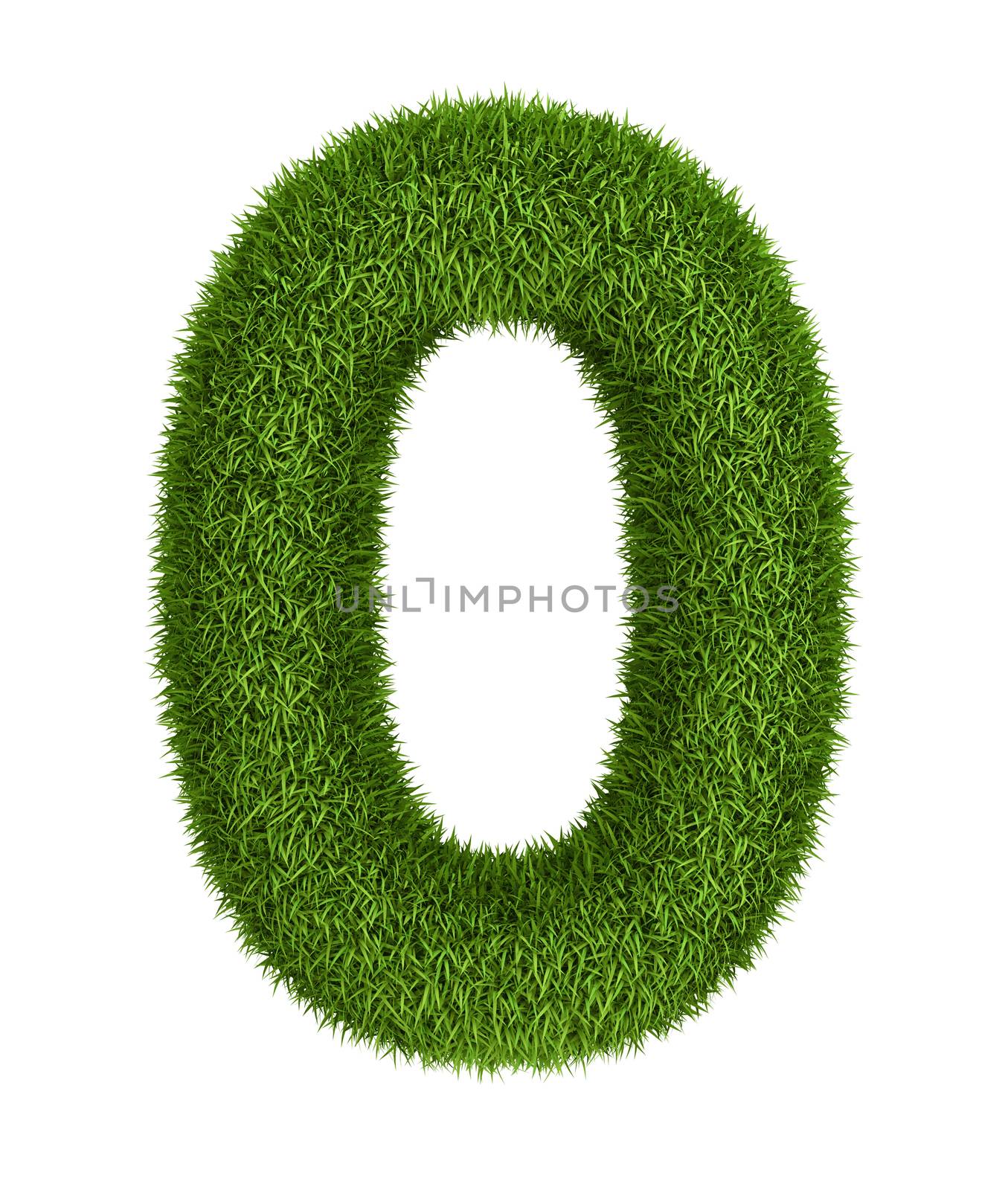 Natural 3d isolated photo realistic grass number 0