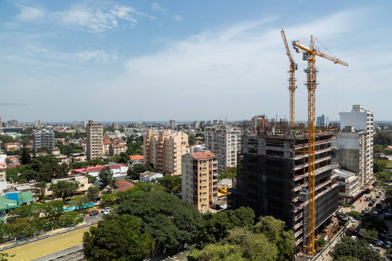 Aerial view of downtown Maputo by derejeb