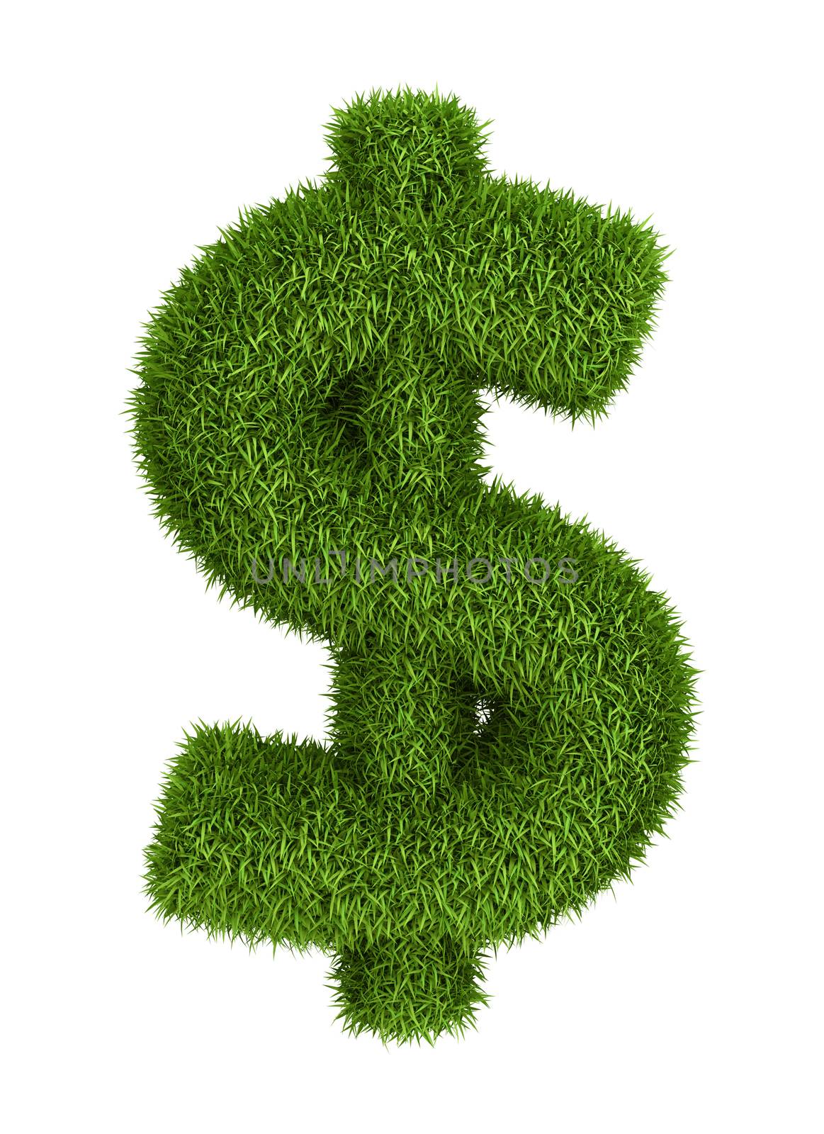 Natural grass dollar symbol by iunewind