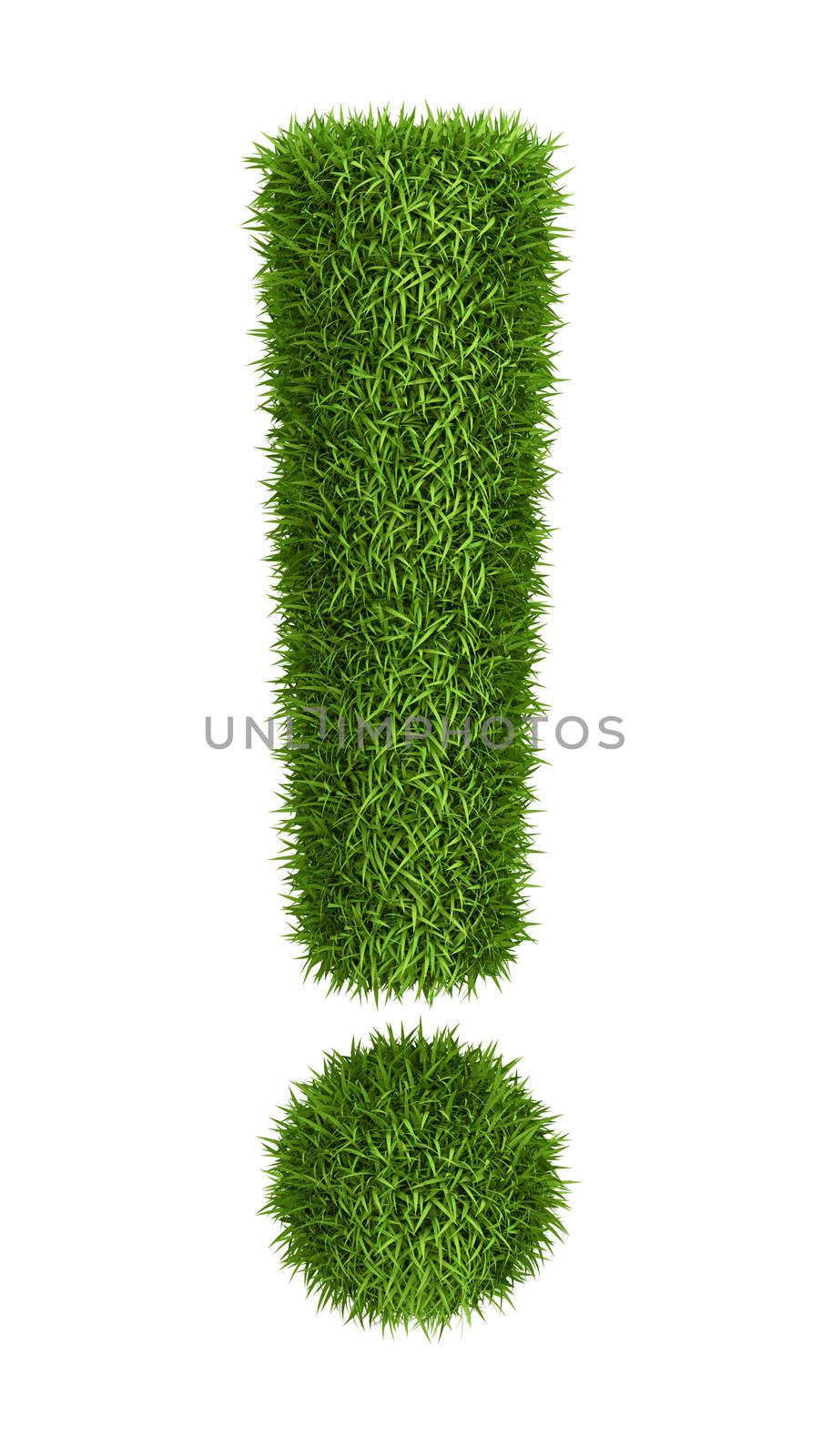 Exclamation mark natural grass by iunewind