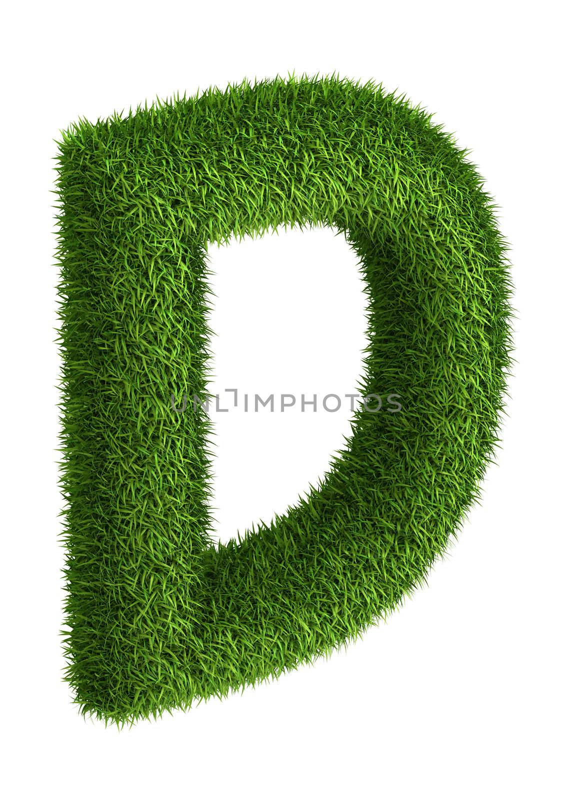 Natural grass letter D by iunewind