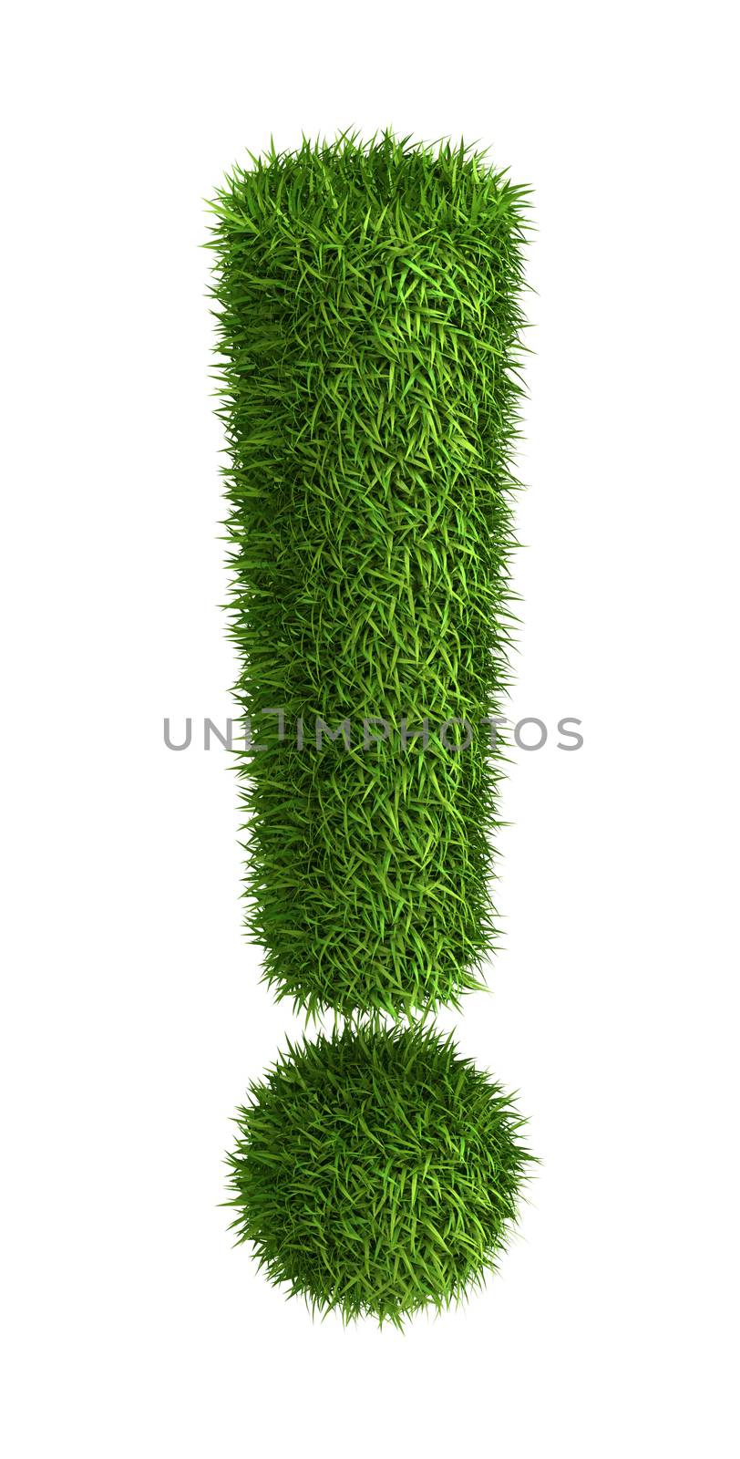 Natural grass exclamation mark by iunewind