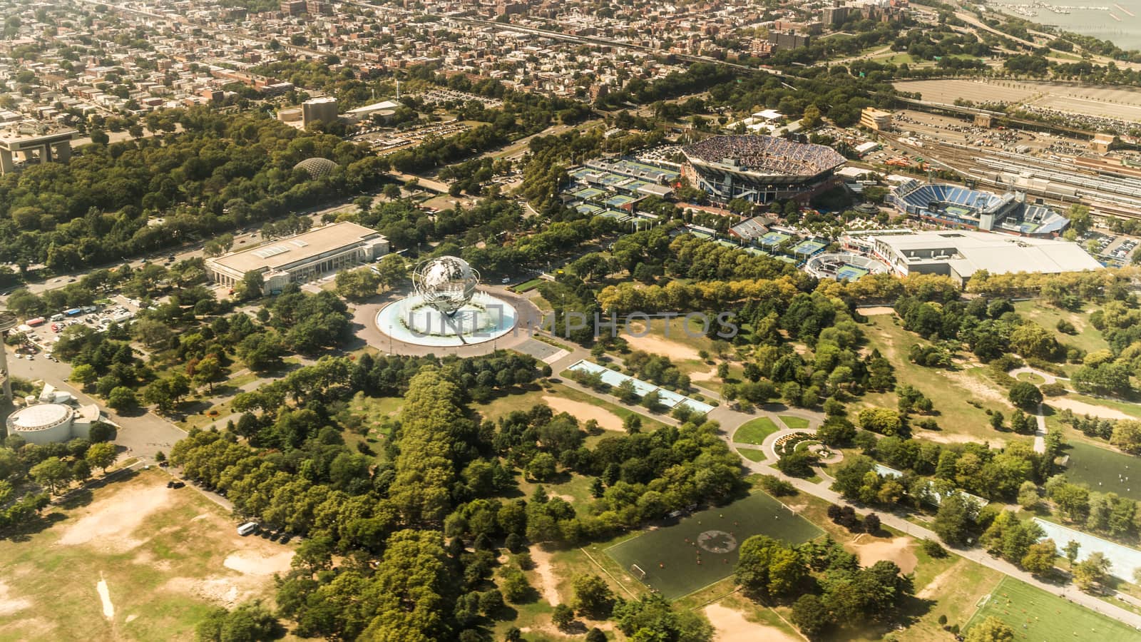 Aerial view of Queens Borough, New York by derejeb