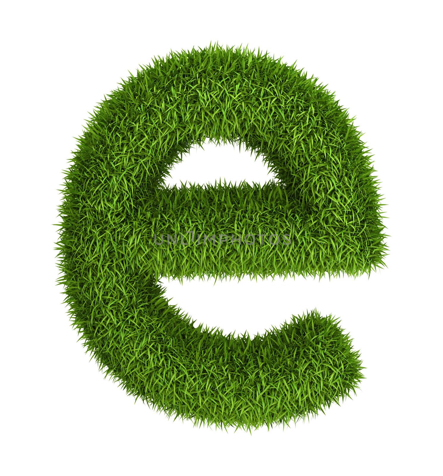 Natural grass letter e lowercase by iunewind