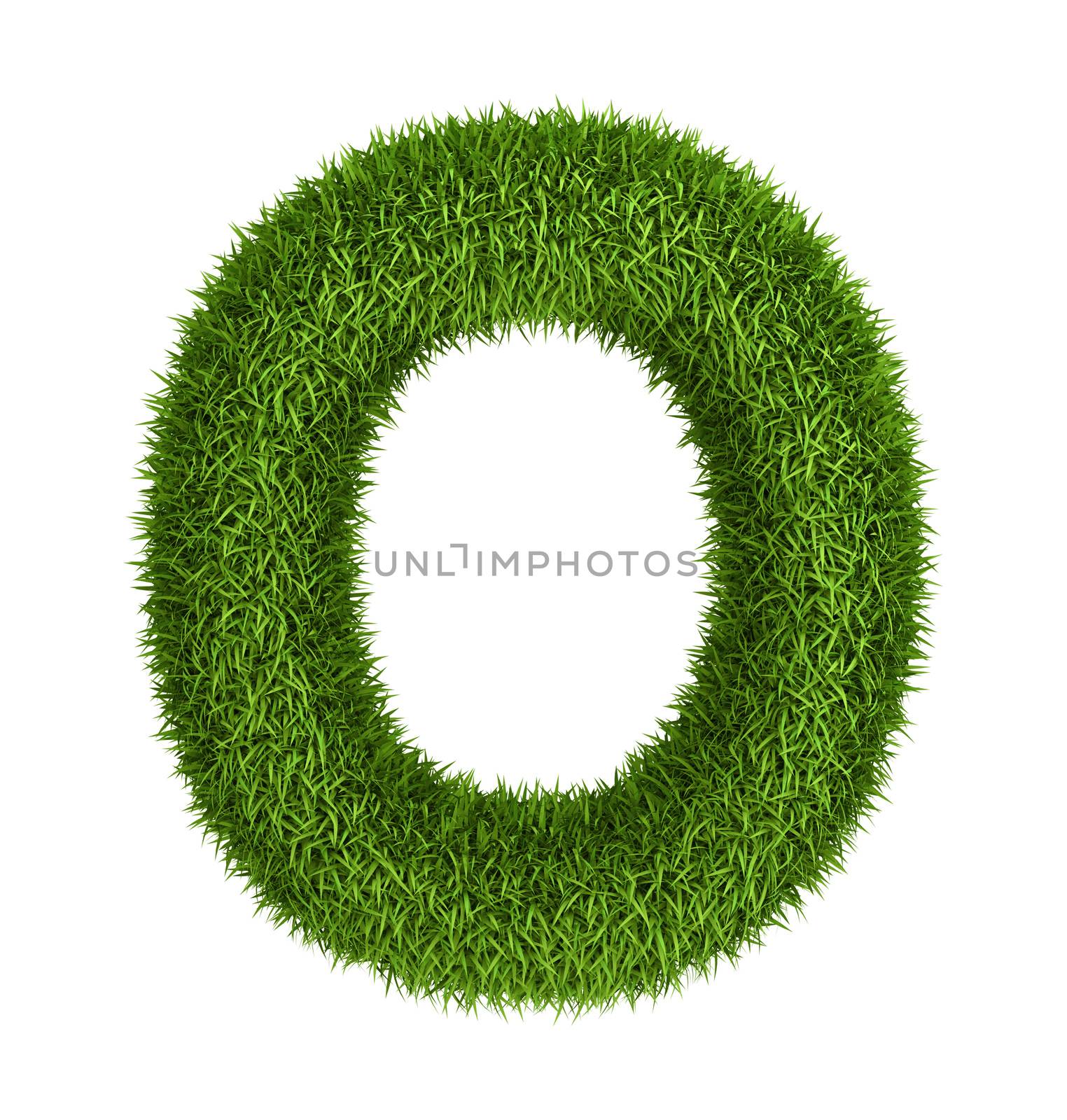 Natural grass letter o lowercase by iunewind