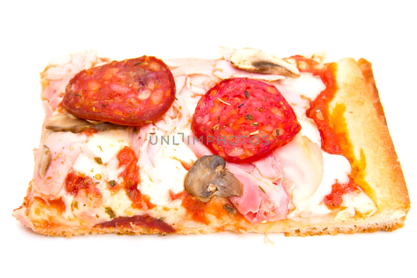 Pizza with salami by spafra