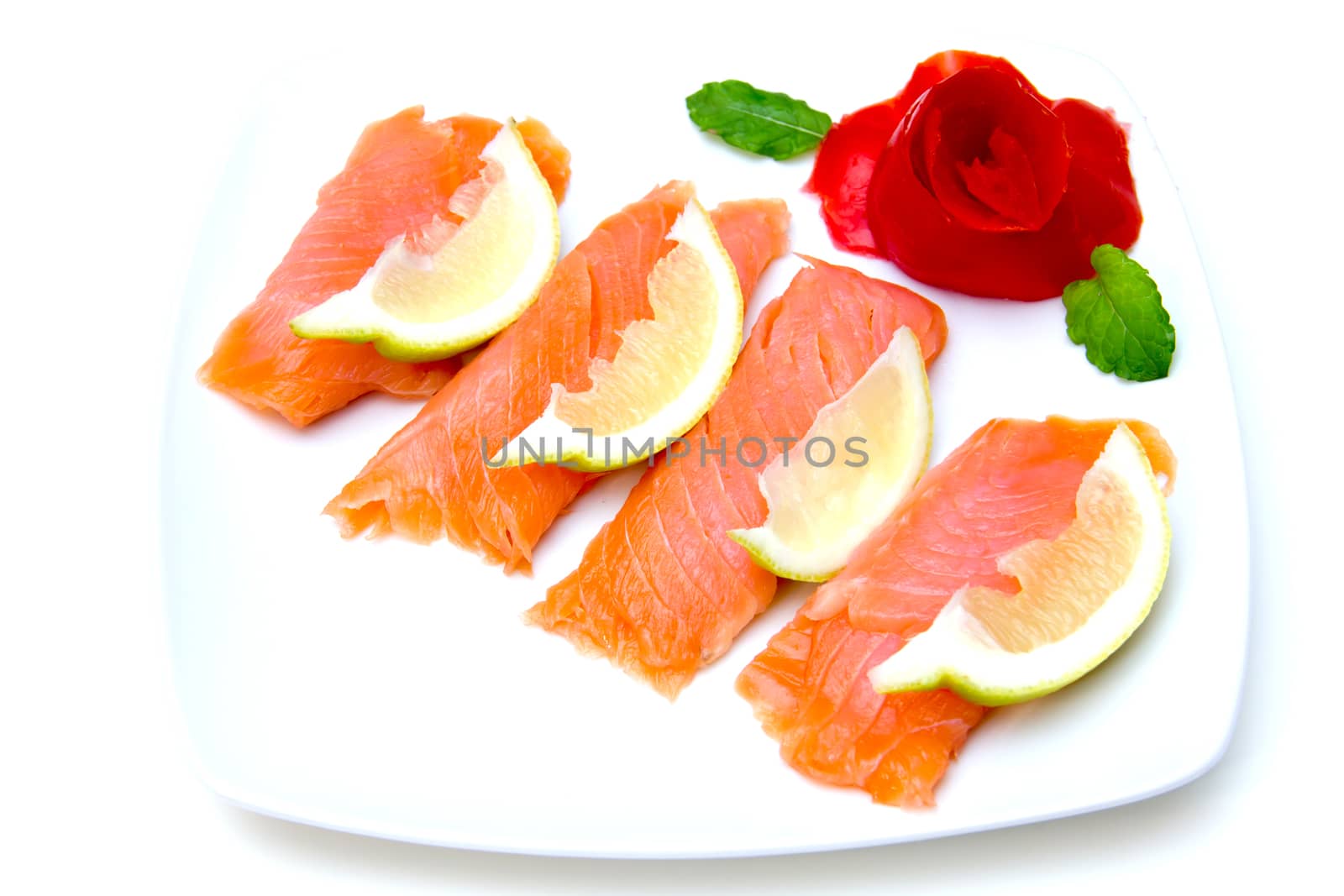 Salmone su piatto by spafra