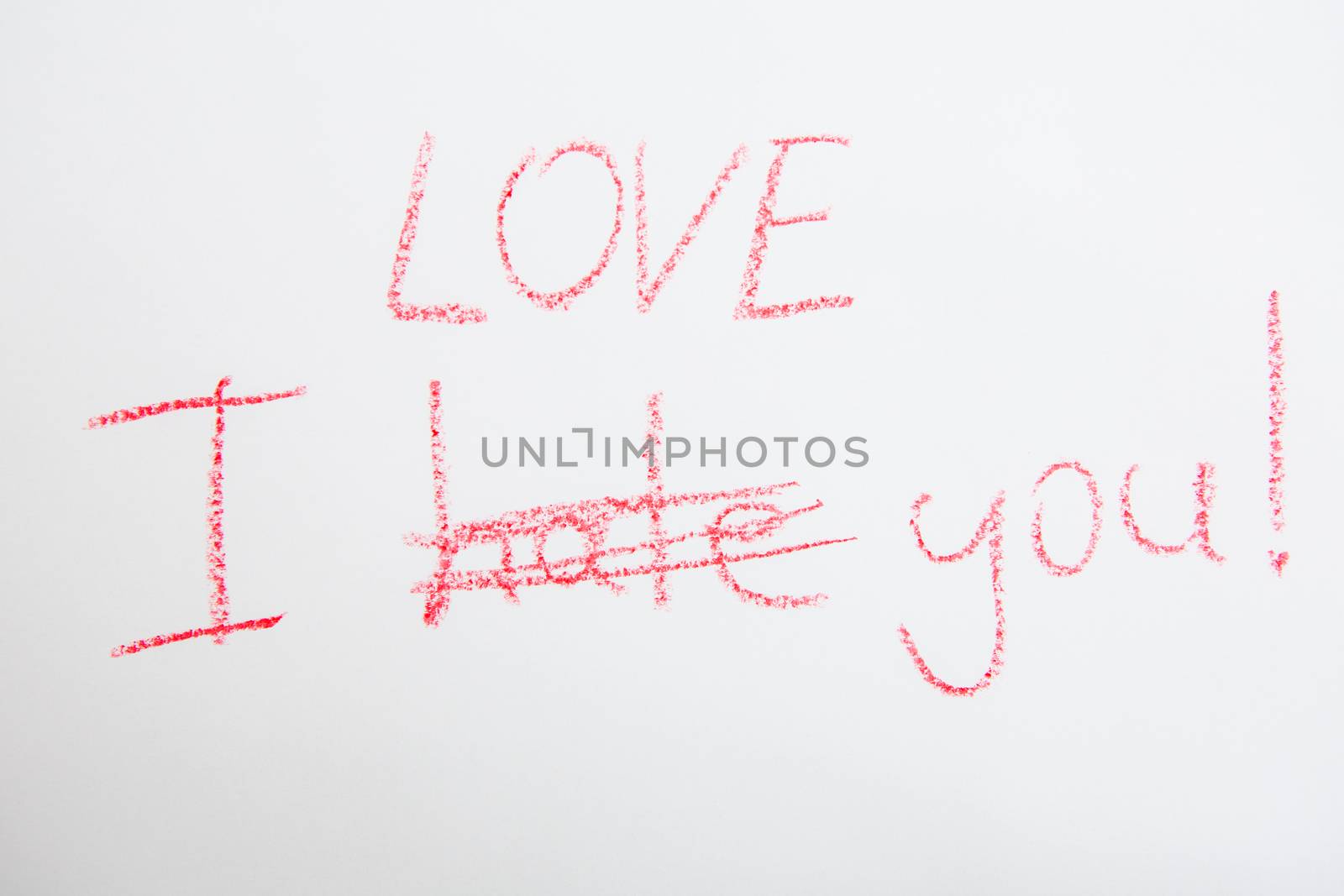 Handwritten simple words. I love You. Creative card by sarymsakov