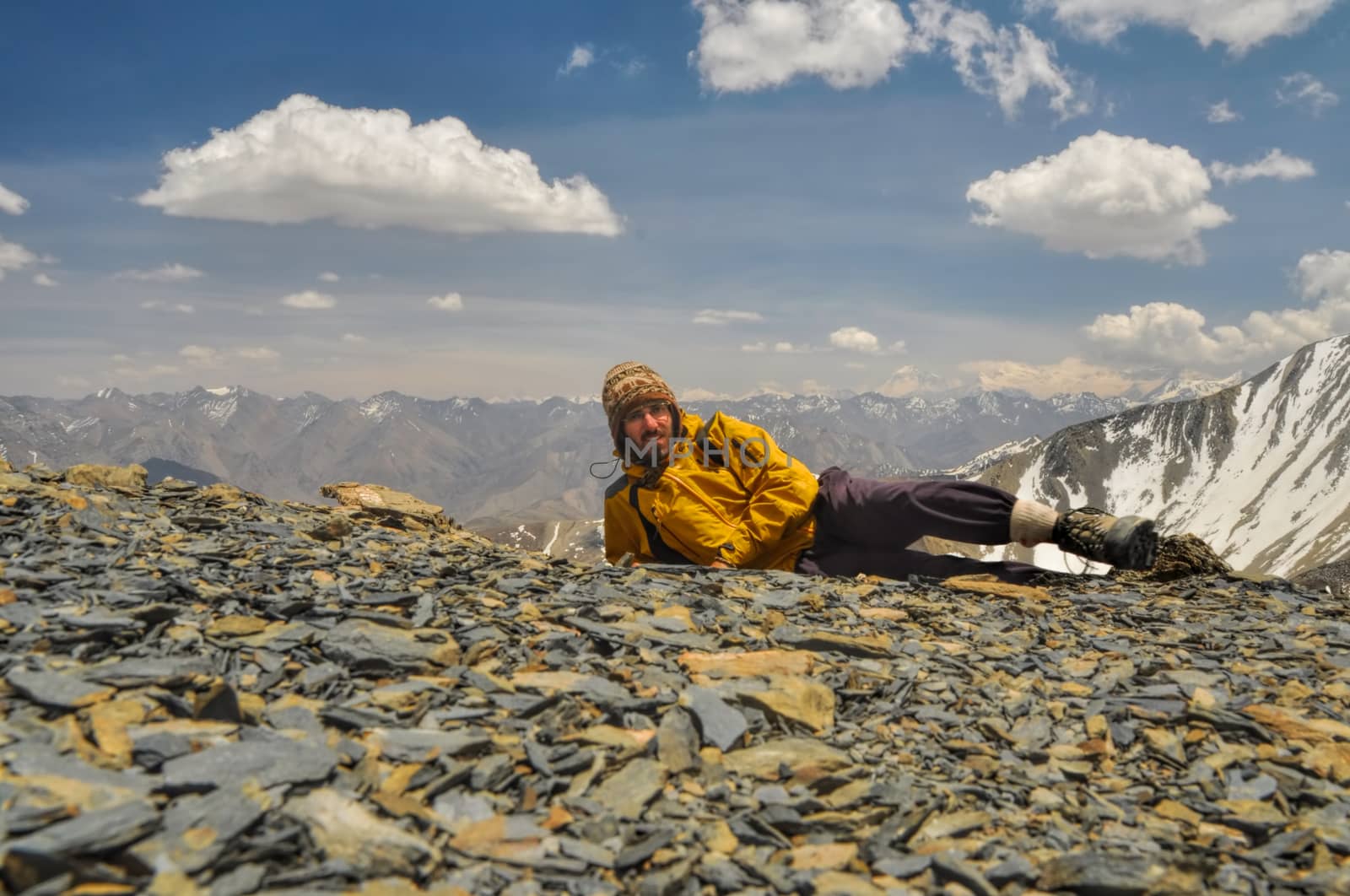 Hiker in Himalayas by MichalKnitl