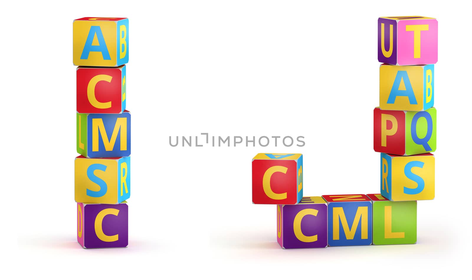 Letter J maked from abc cubes by iunewind