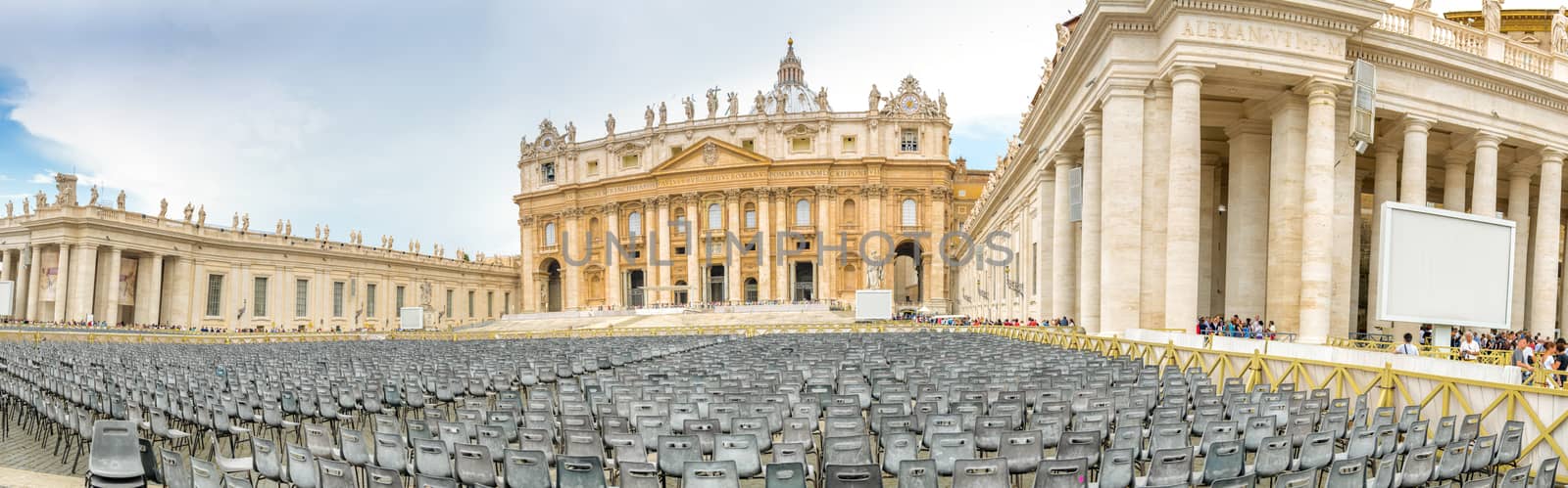 Panoramic view of St. Peter Square, Vatican City by jovannig