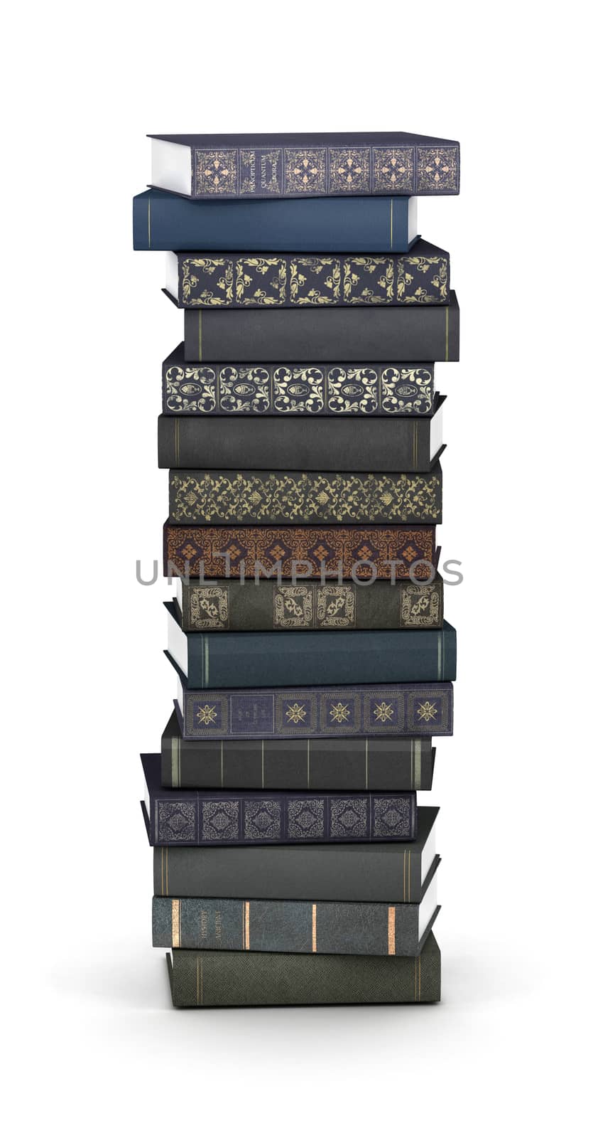 Letter I, stack of books by iunewind