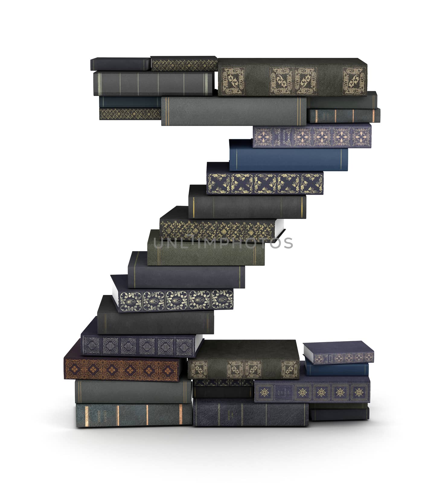 Letter Z, stack of books by iunewind