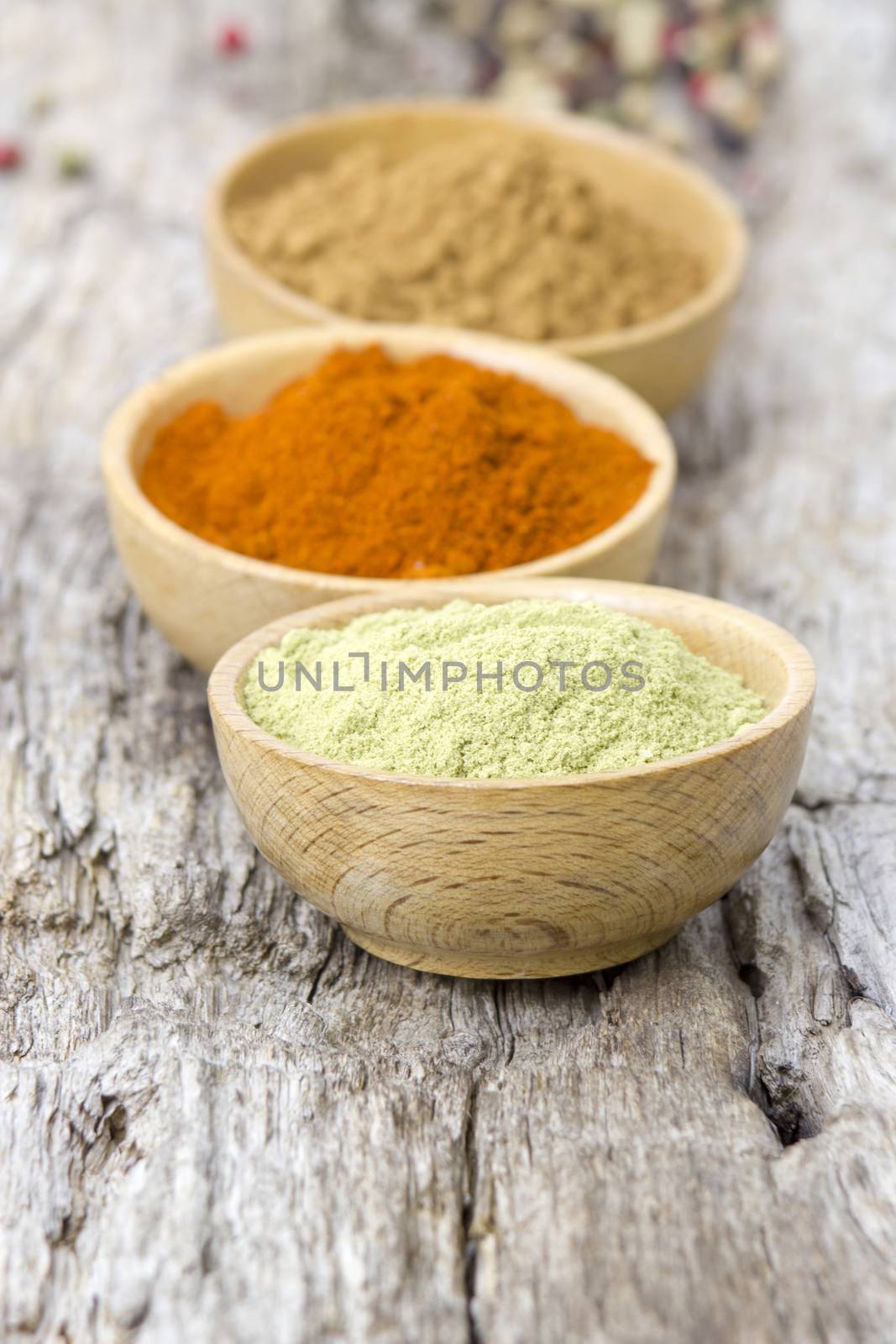 spices - cardamon, chili, cinnamon by miradrozdowski