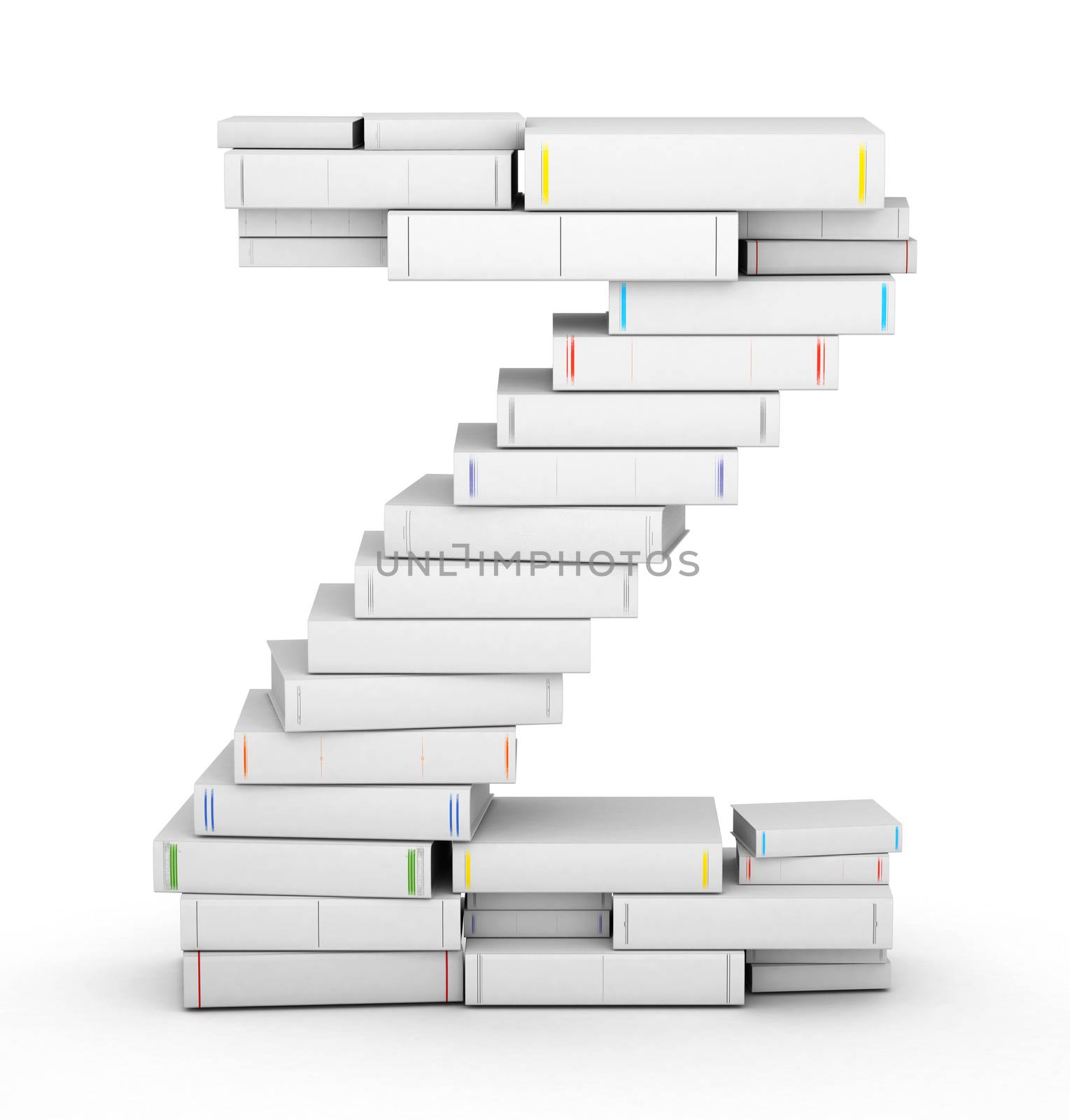 Letter Z, stacked from blank books by iunewind