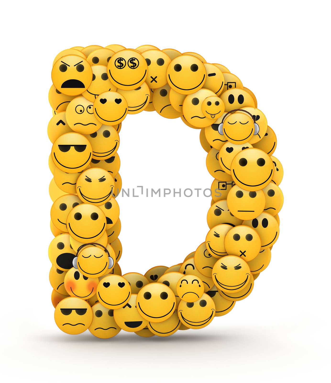 Emoticons letter D by iunewind