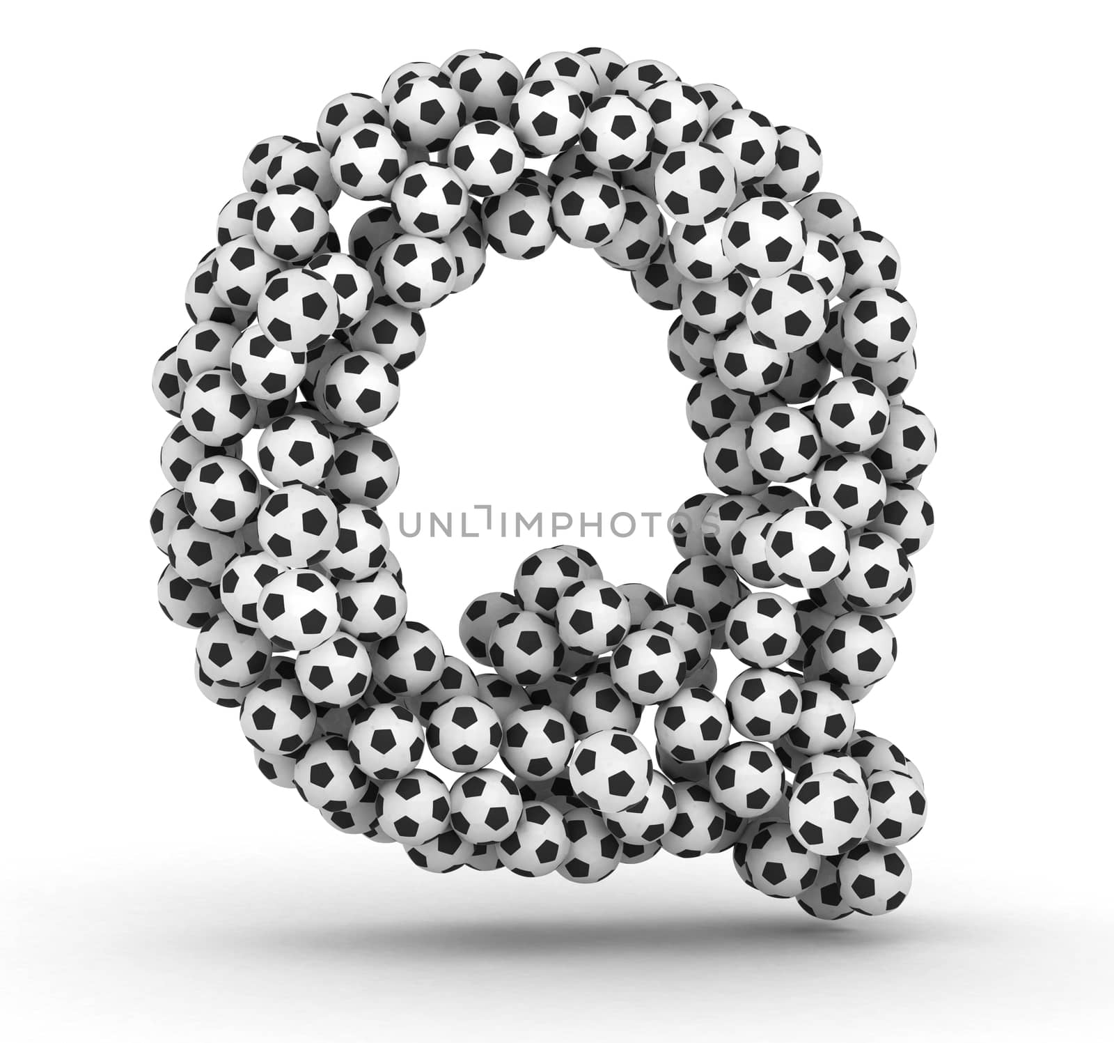 Letter Q from soccer football balls by iunewind