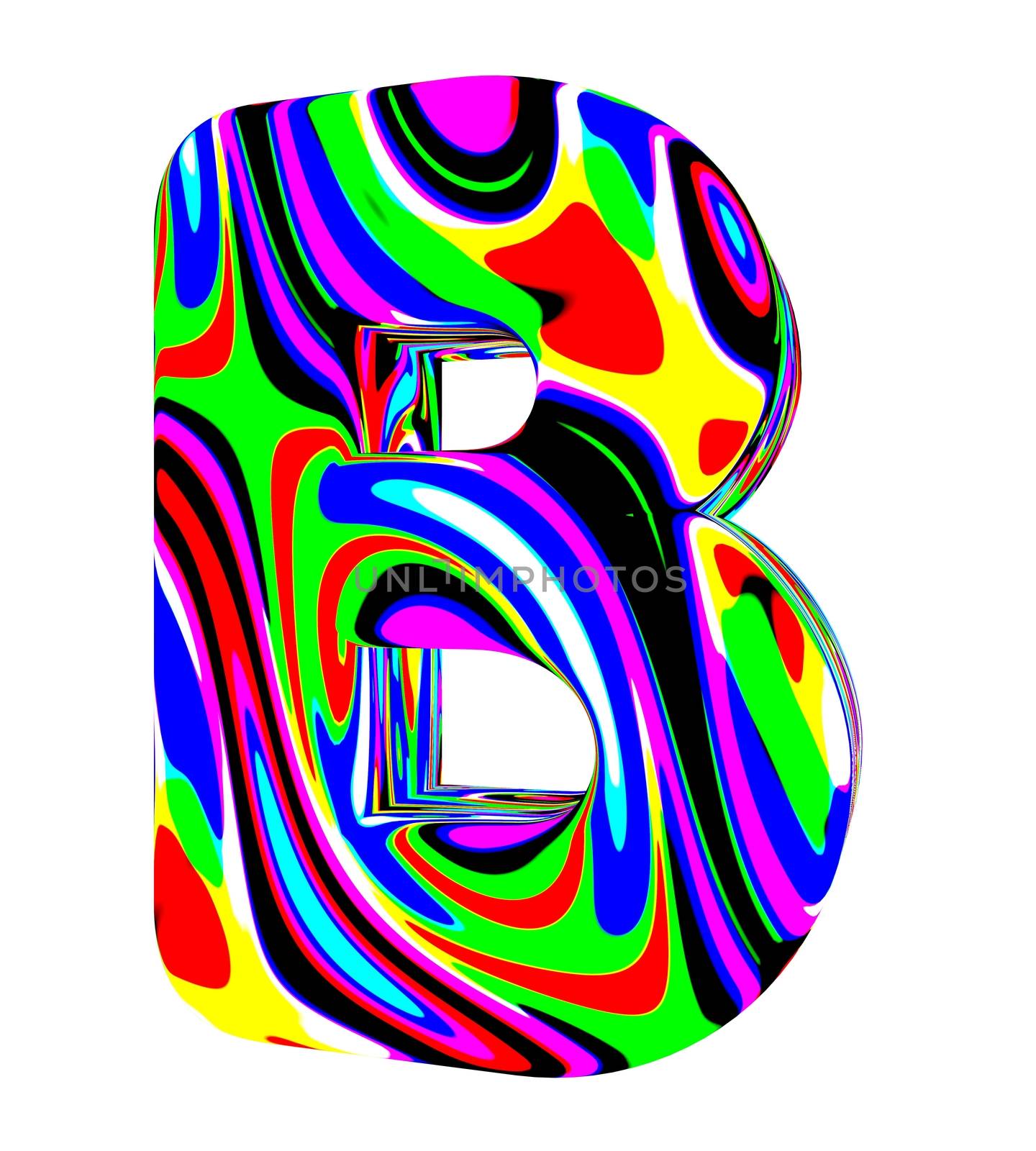 Psychedelic alphabet - B by midani